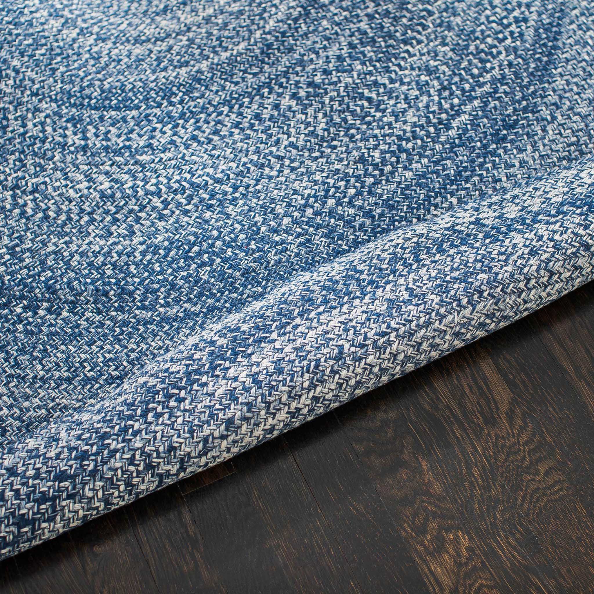 Epona Braided Round Blue Rug - Image 7
