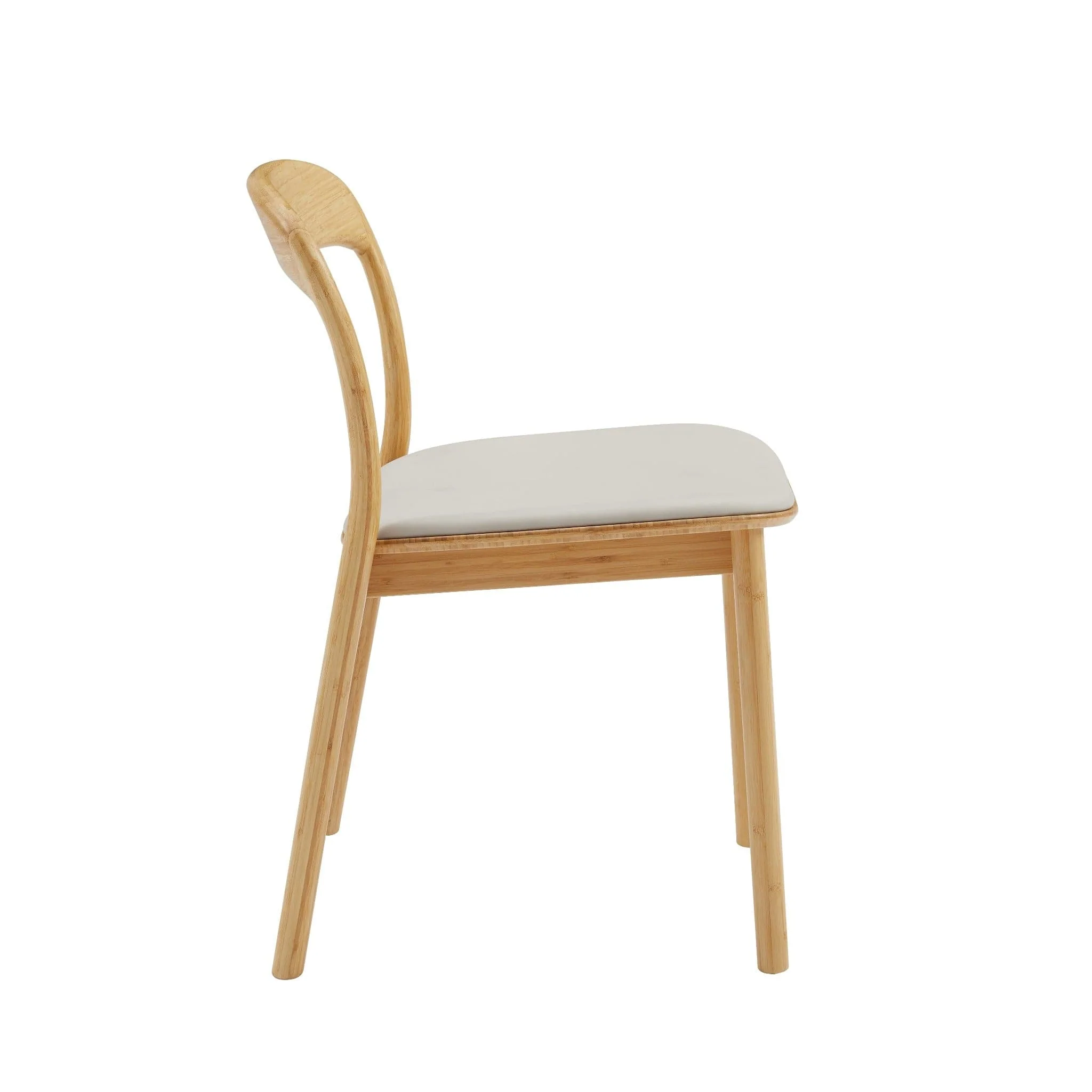 Hanna Dining Chair with Leather Seat (Set of 2) - Image 8