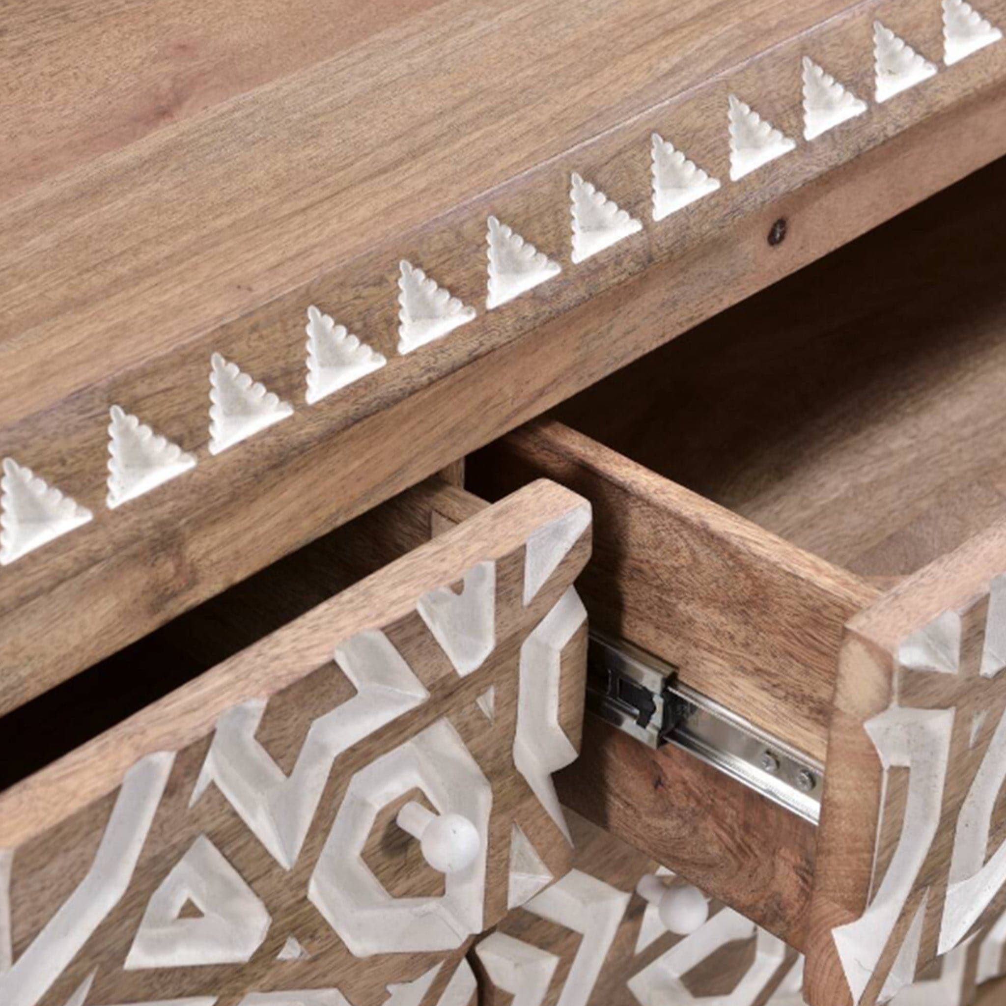 Haveli Geometric Carved Dresser - Image 5