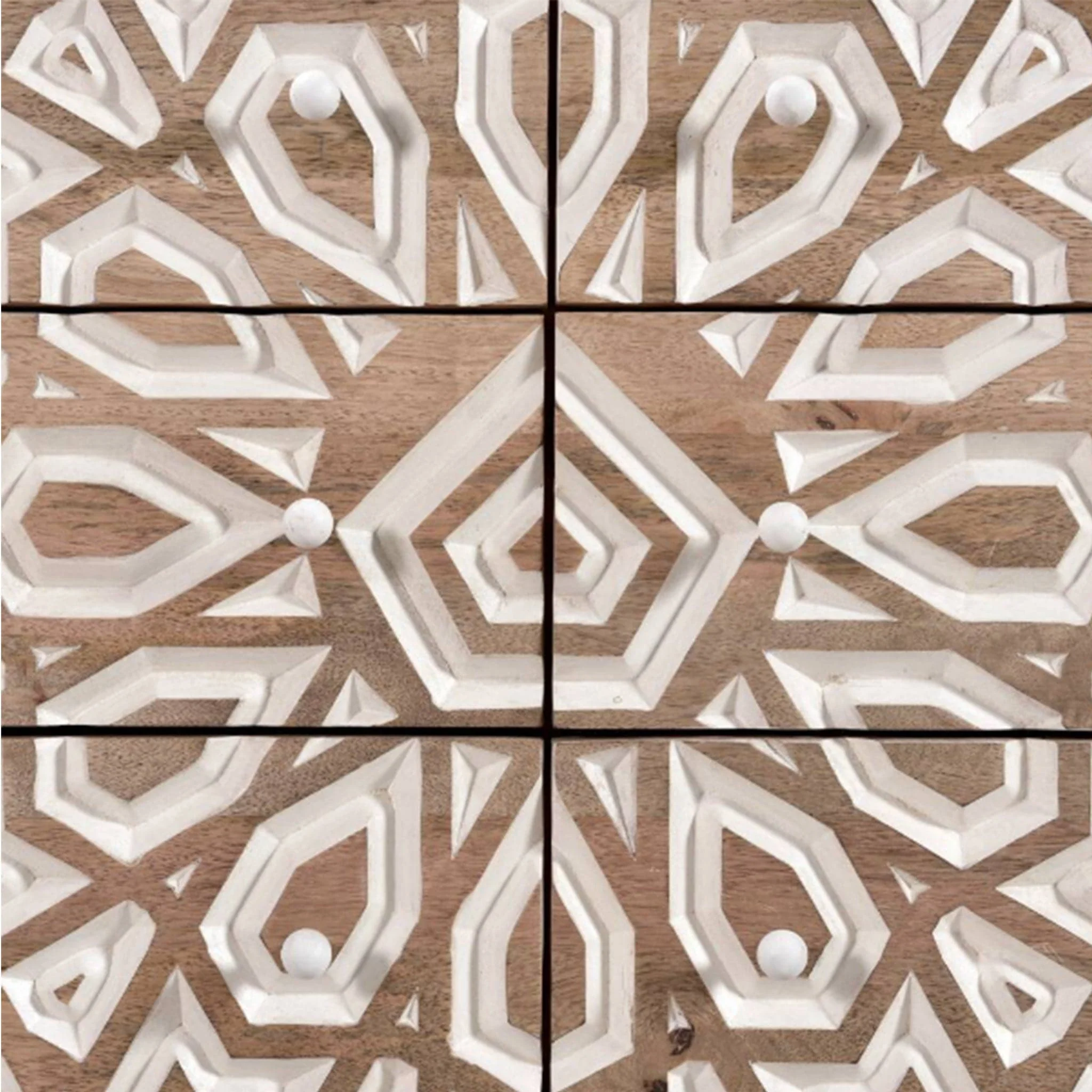 Haveli Geometric Carved Dresser - Image 6