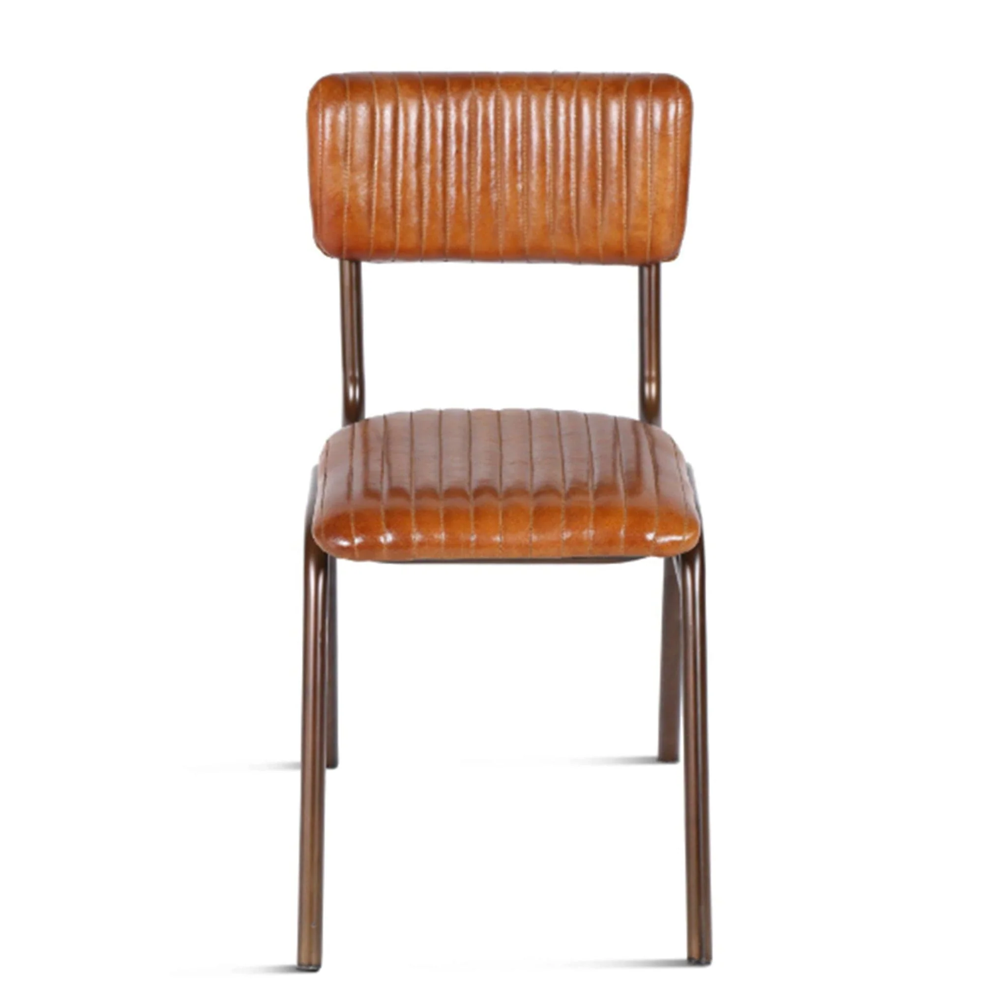Hudson Stitched Leather Side Chairs - Image 2