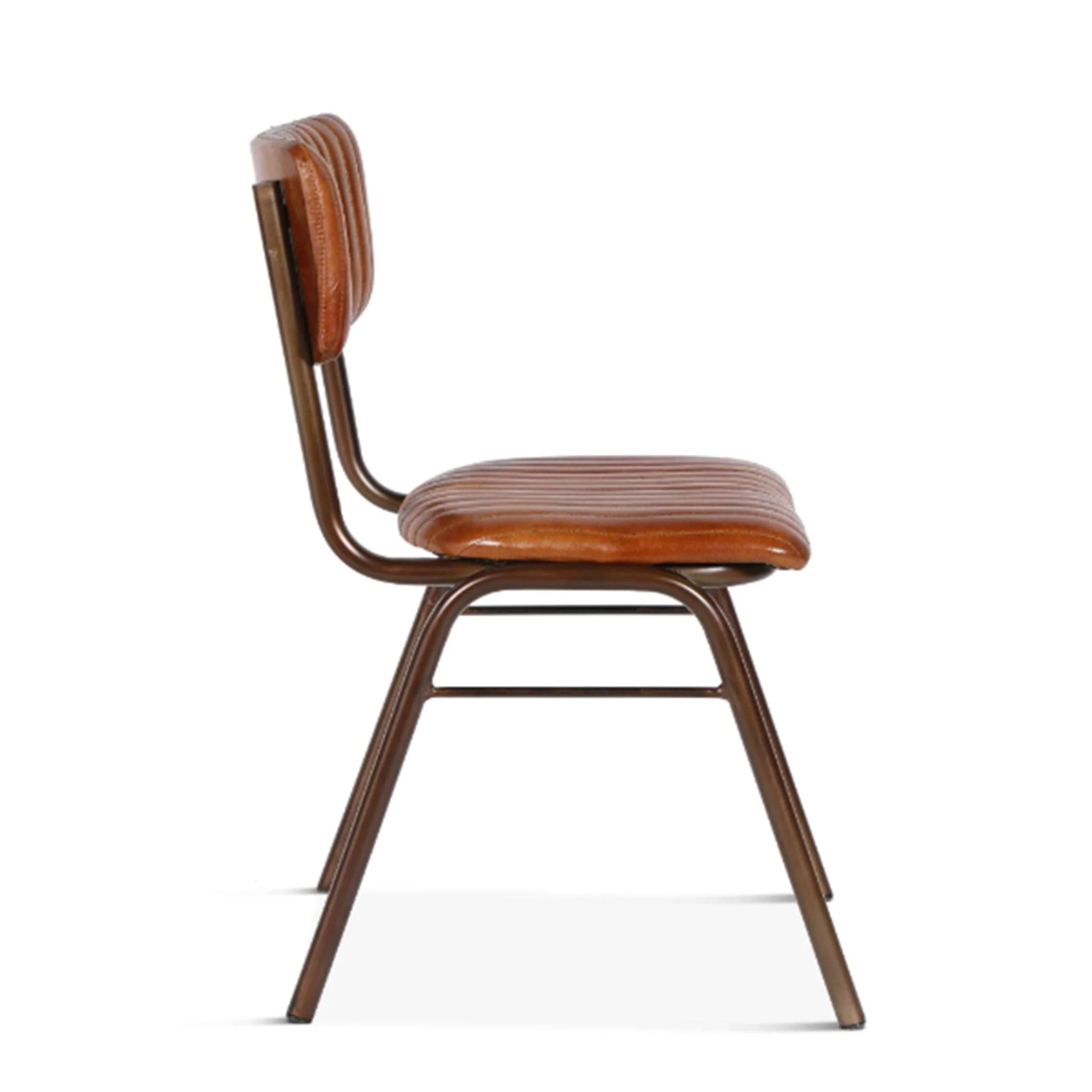 Hudson Stitched Leather Side Chairs - Image 3