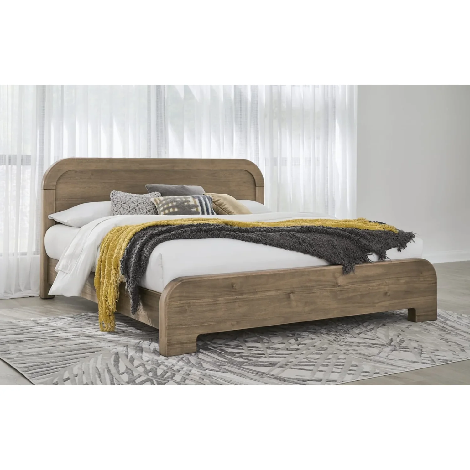 Kione Acacia Wood Platform Bed - Image 3