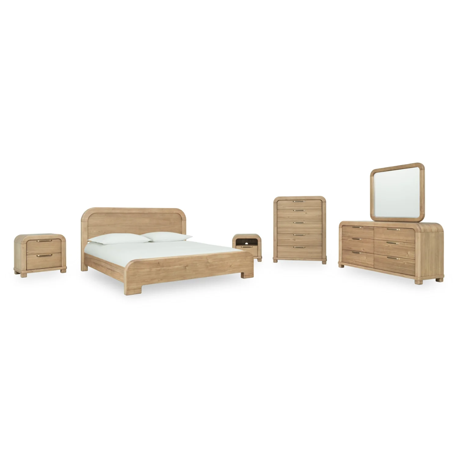 Kione Five Drawer Acacia Wood Chest - Image 5