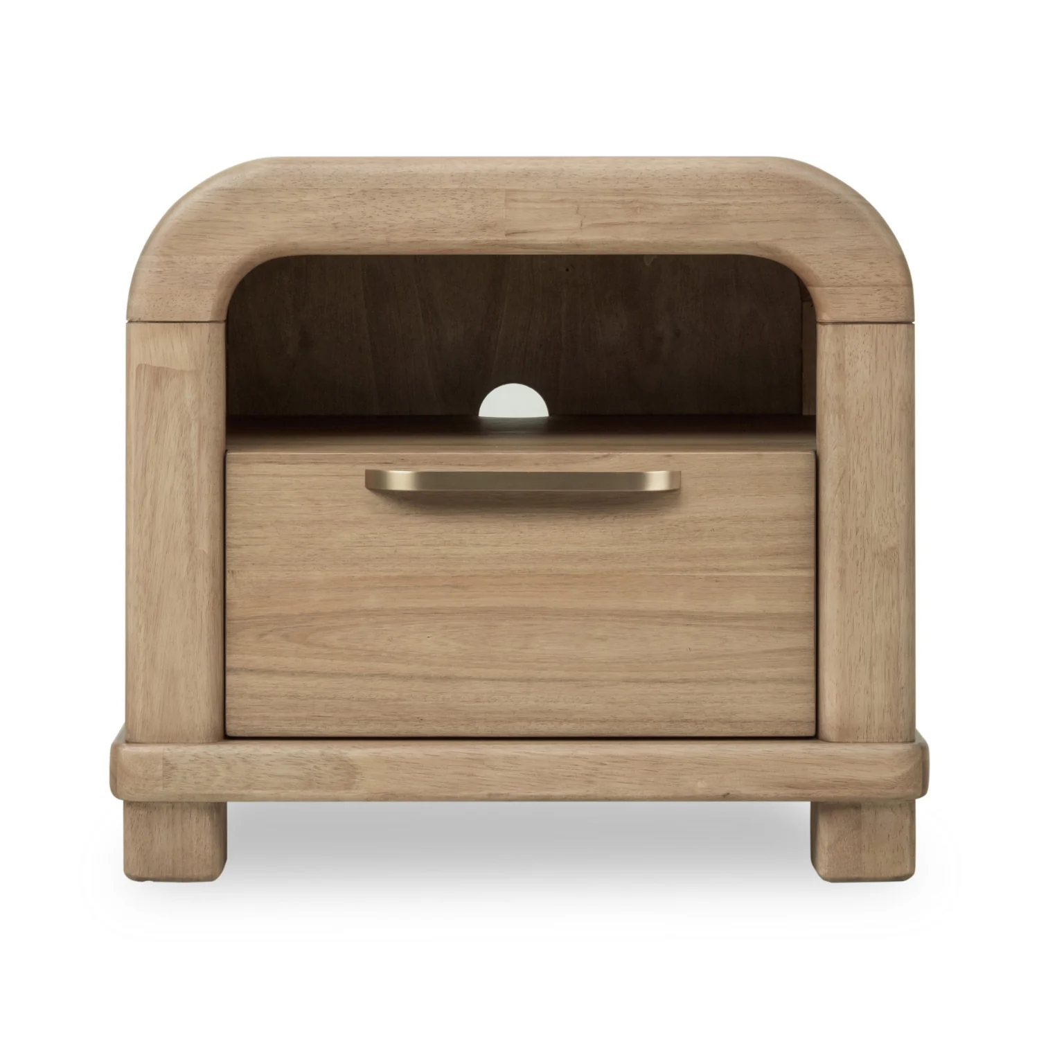 Kione One Drawer Acacia Wood Nightstand