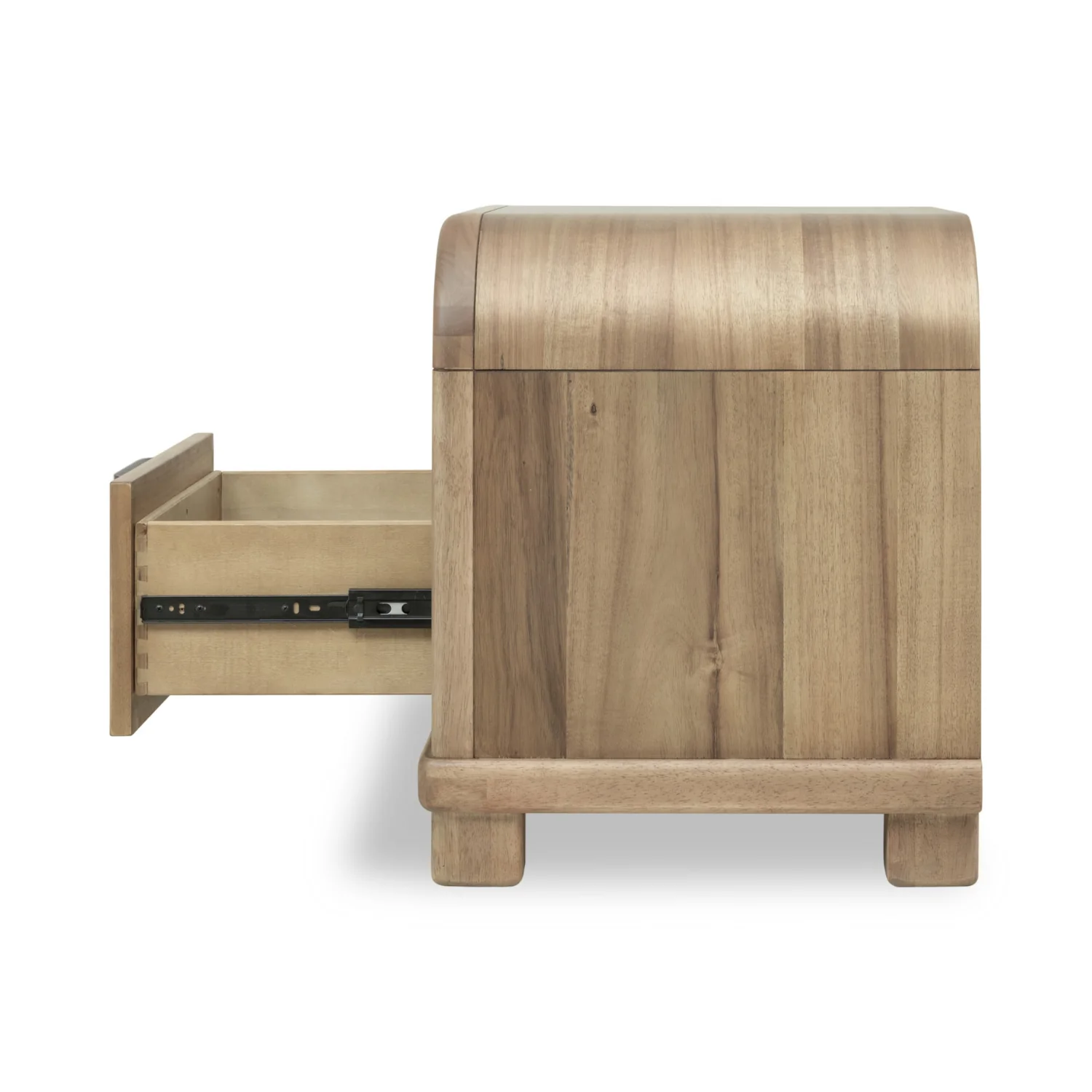 Kione One Drawer Acacia Wood Nightstand - Image 4