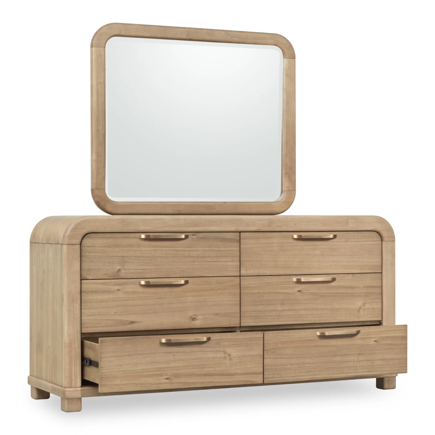 Kione Six Drawer Acacia Wood Dresser - Image 4