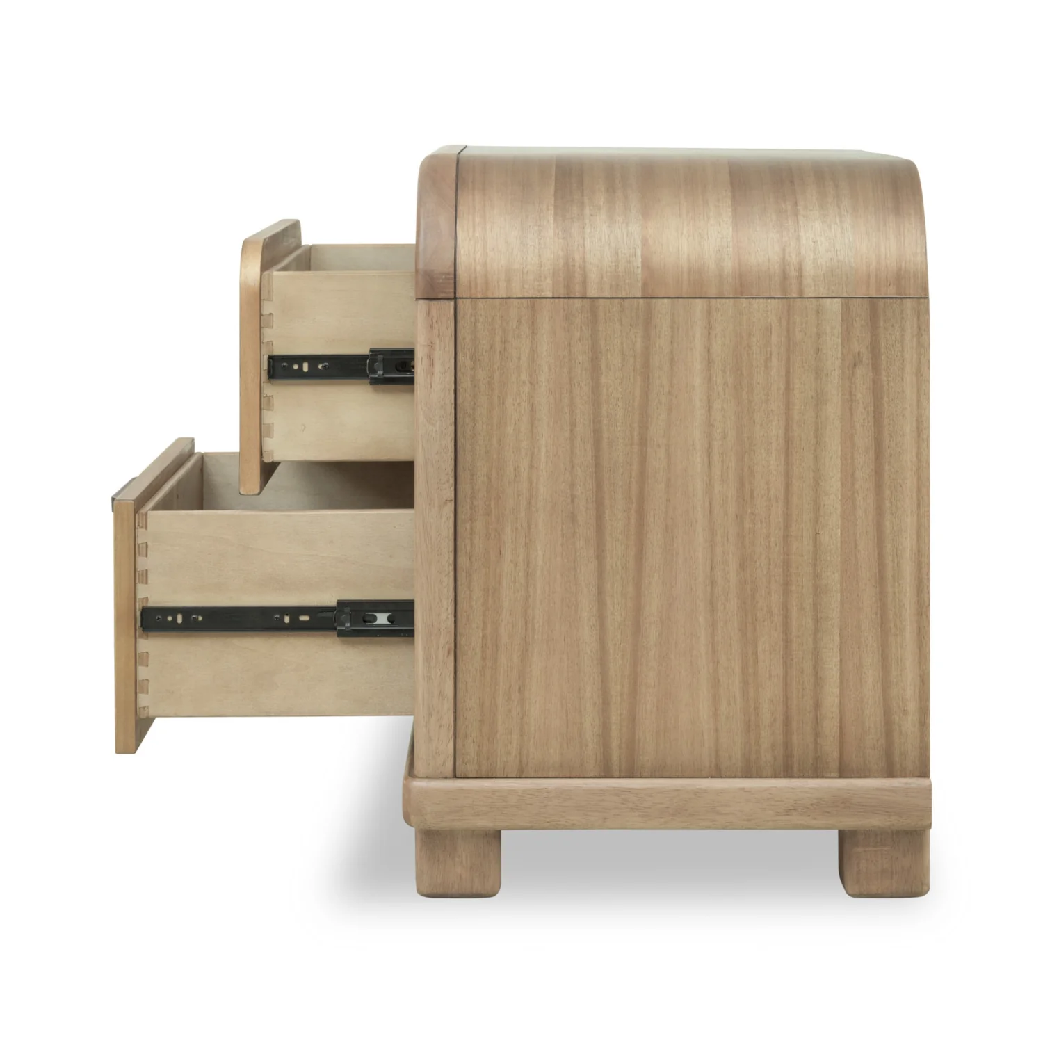 Kione Two Drawer Acacia Wood Nightstand - Image 5