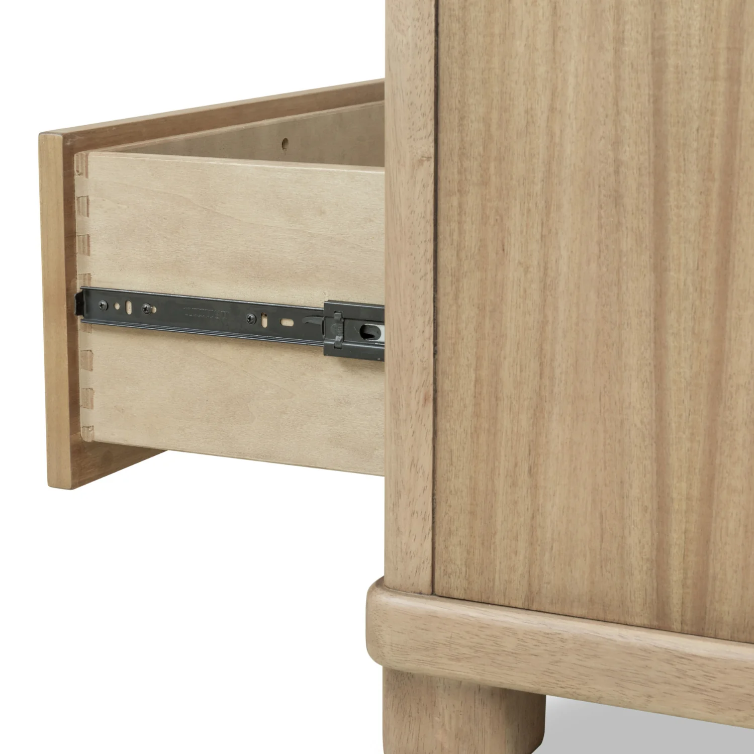 Kione Two Drawer Acacia Wood Nightstand - Image 8