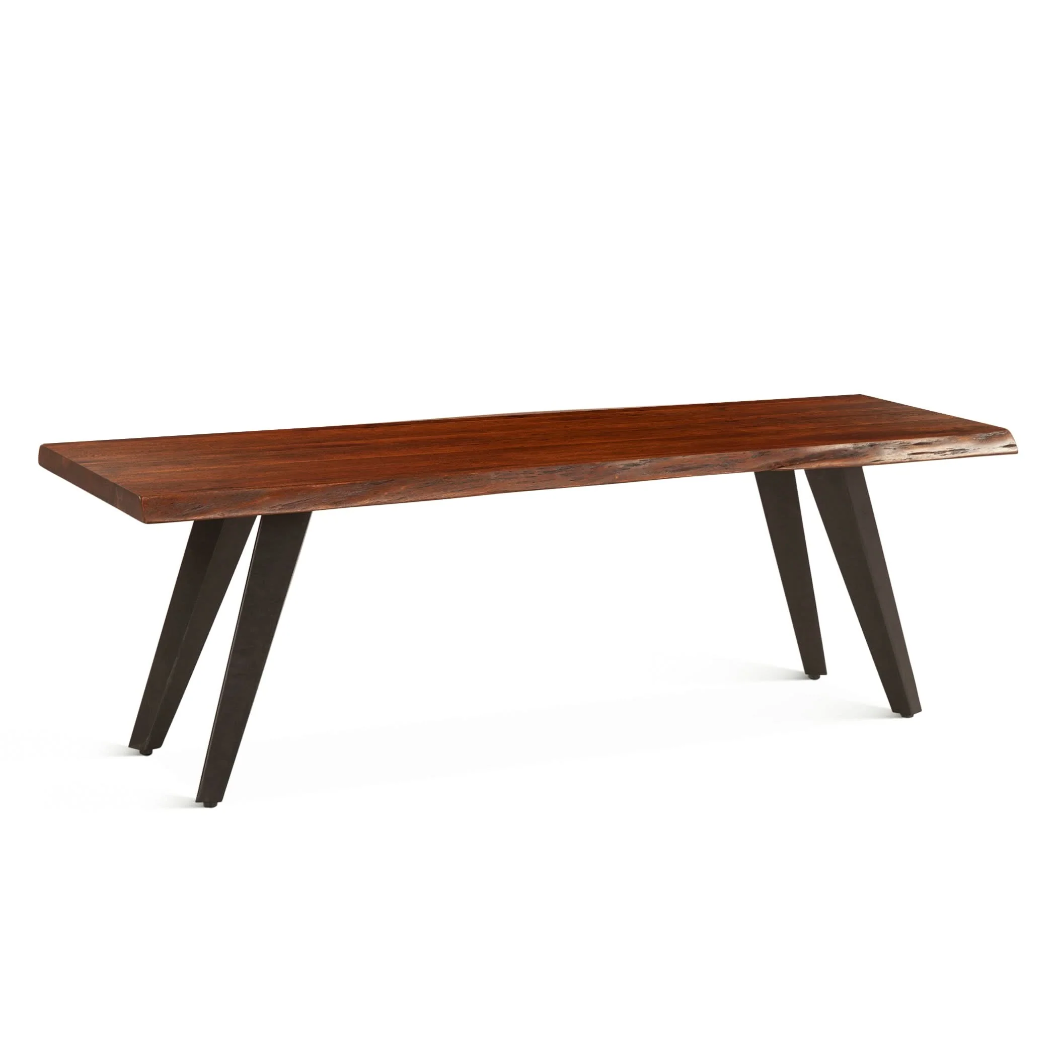 Knoxville Live Edge Acacia Wood Dining Bench