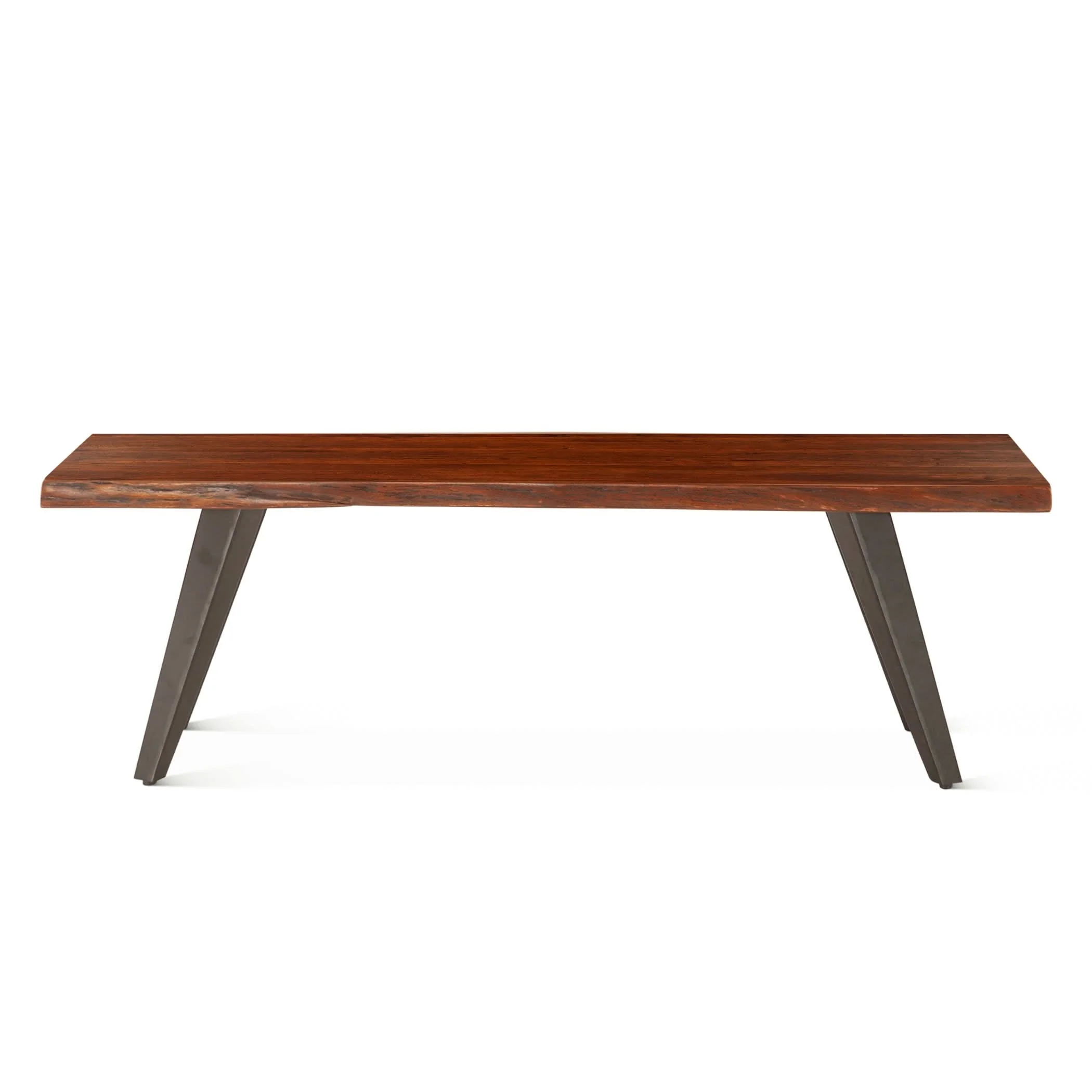 Knoxville Live Edge Acacia Wood Dining Bench - Image 2