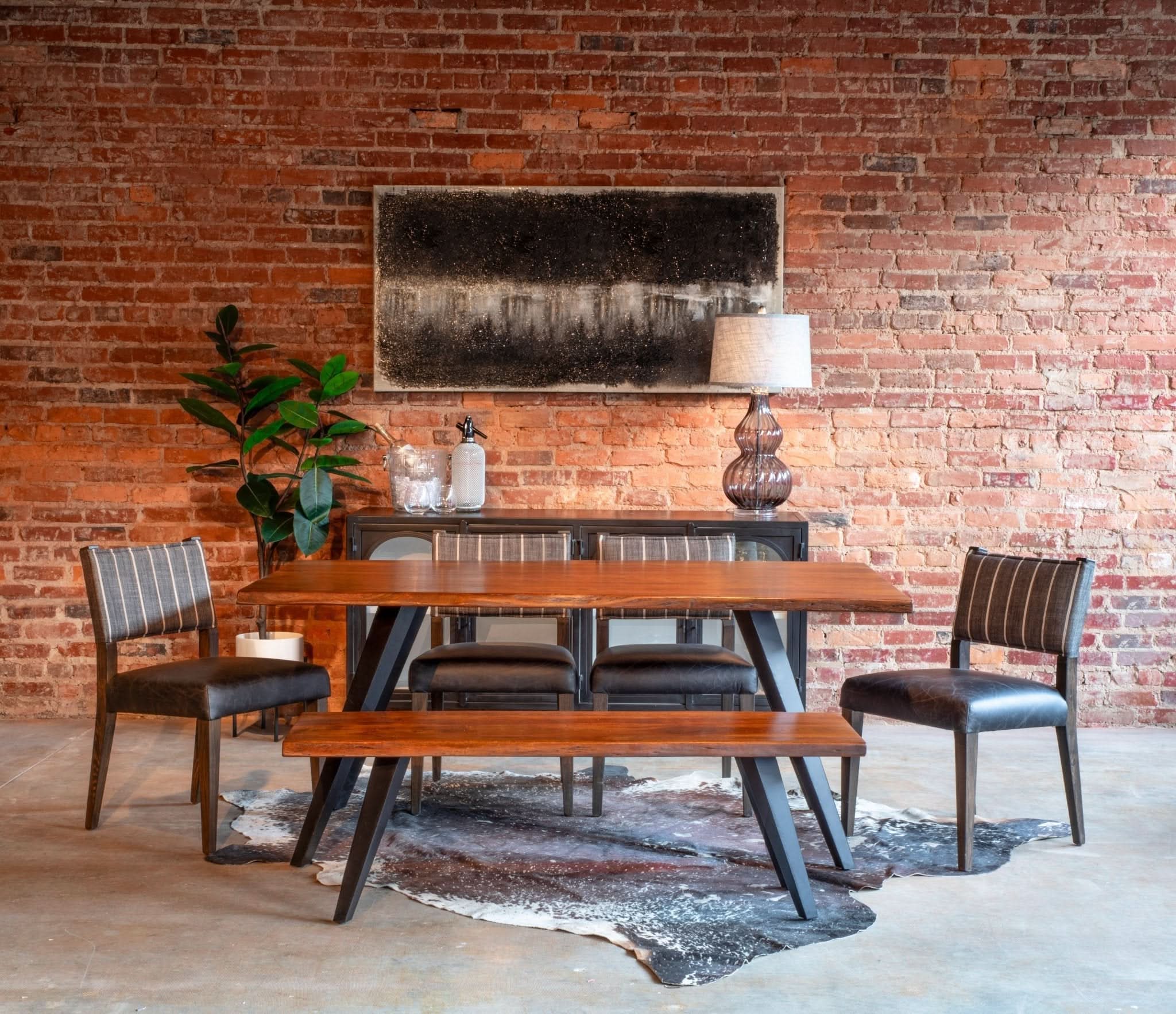 Knoxville Live Edge Acacia Wood Dining Bench - Image 4