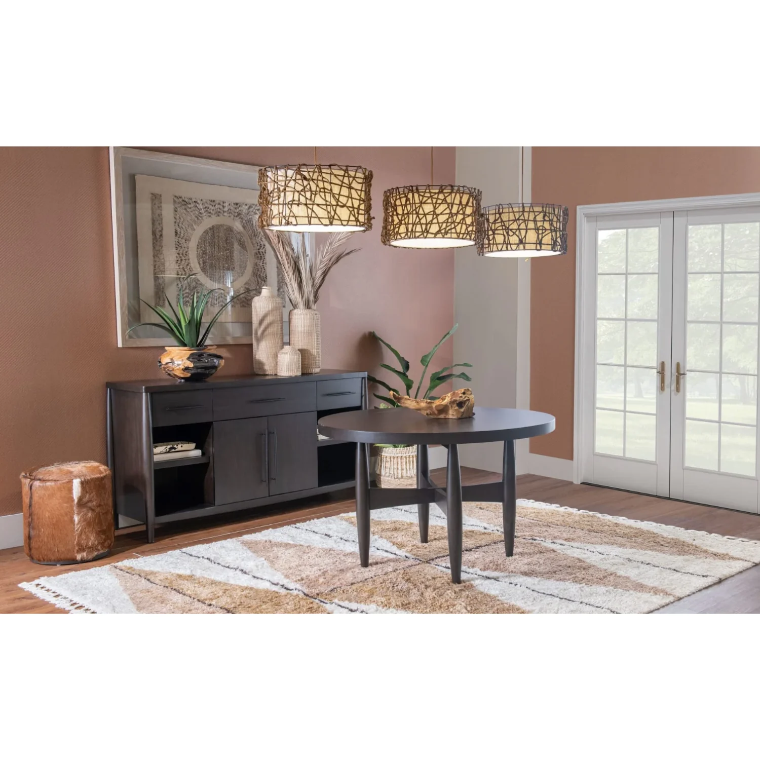 Koko Round Acacia Wood Dining Table - Image 3