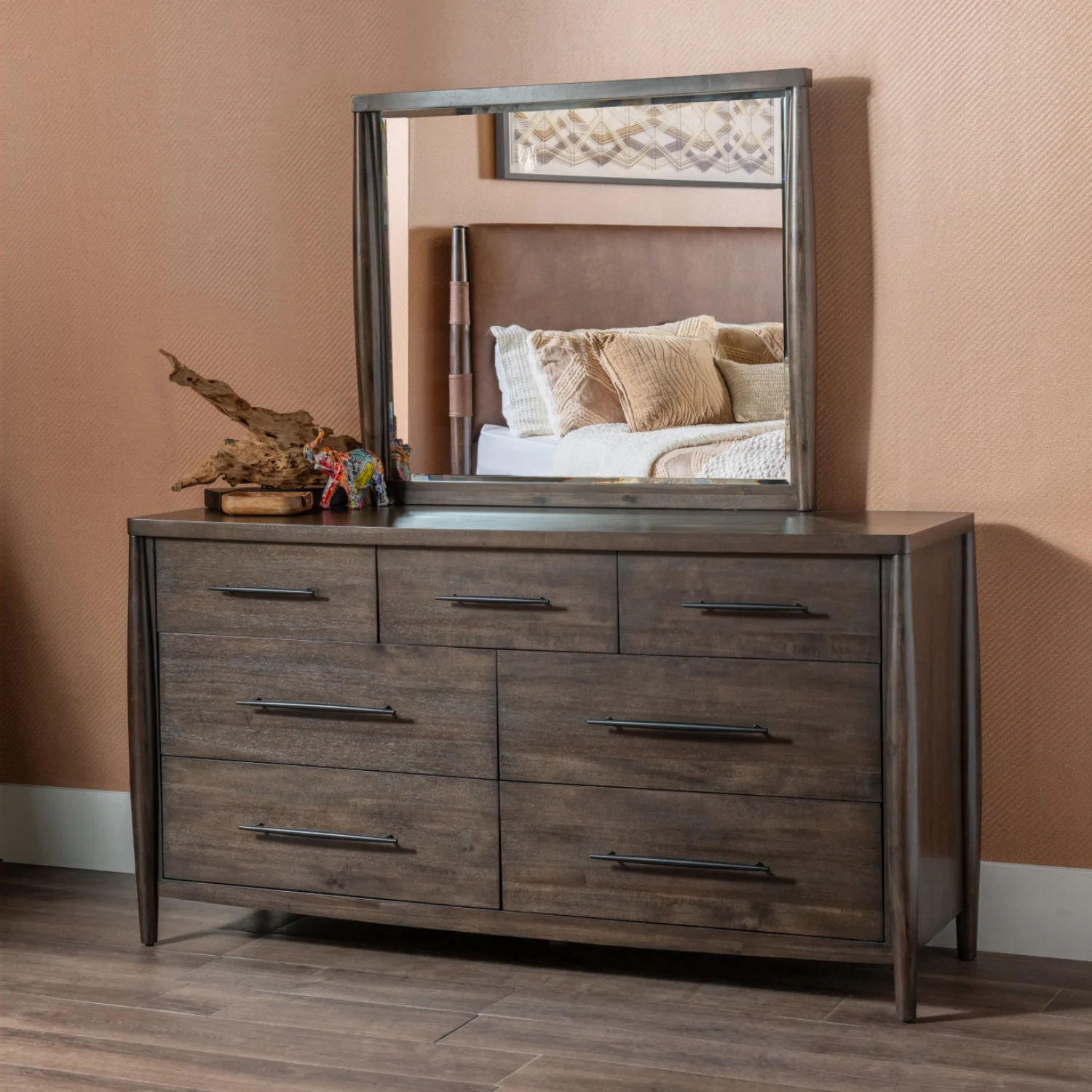 Koko Seven Drawer Acacia Wood Dresser - Image 4