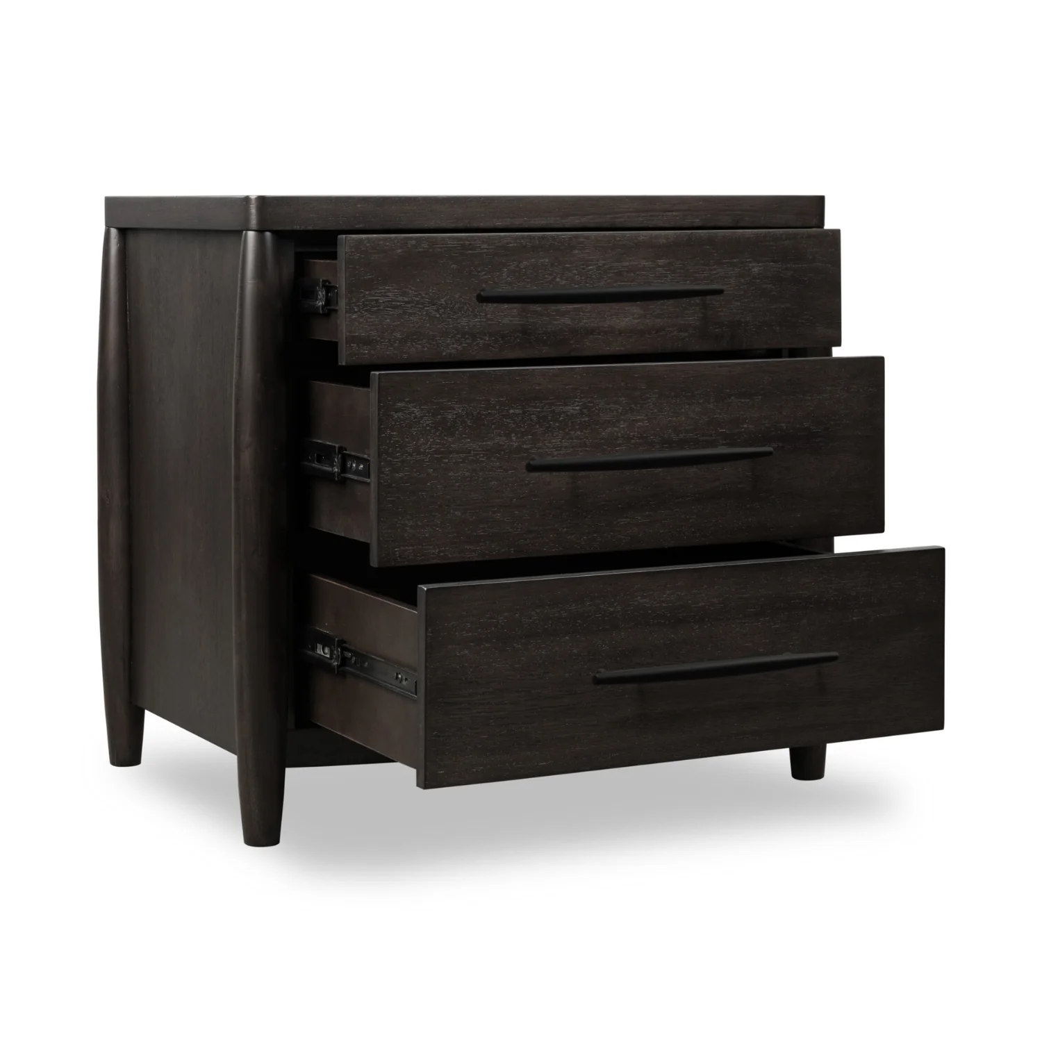 Koko Three Drawer Nightstand with Cord Management - Image 2