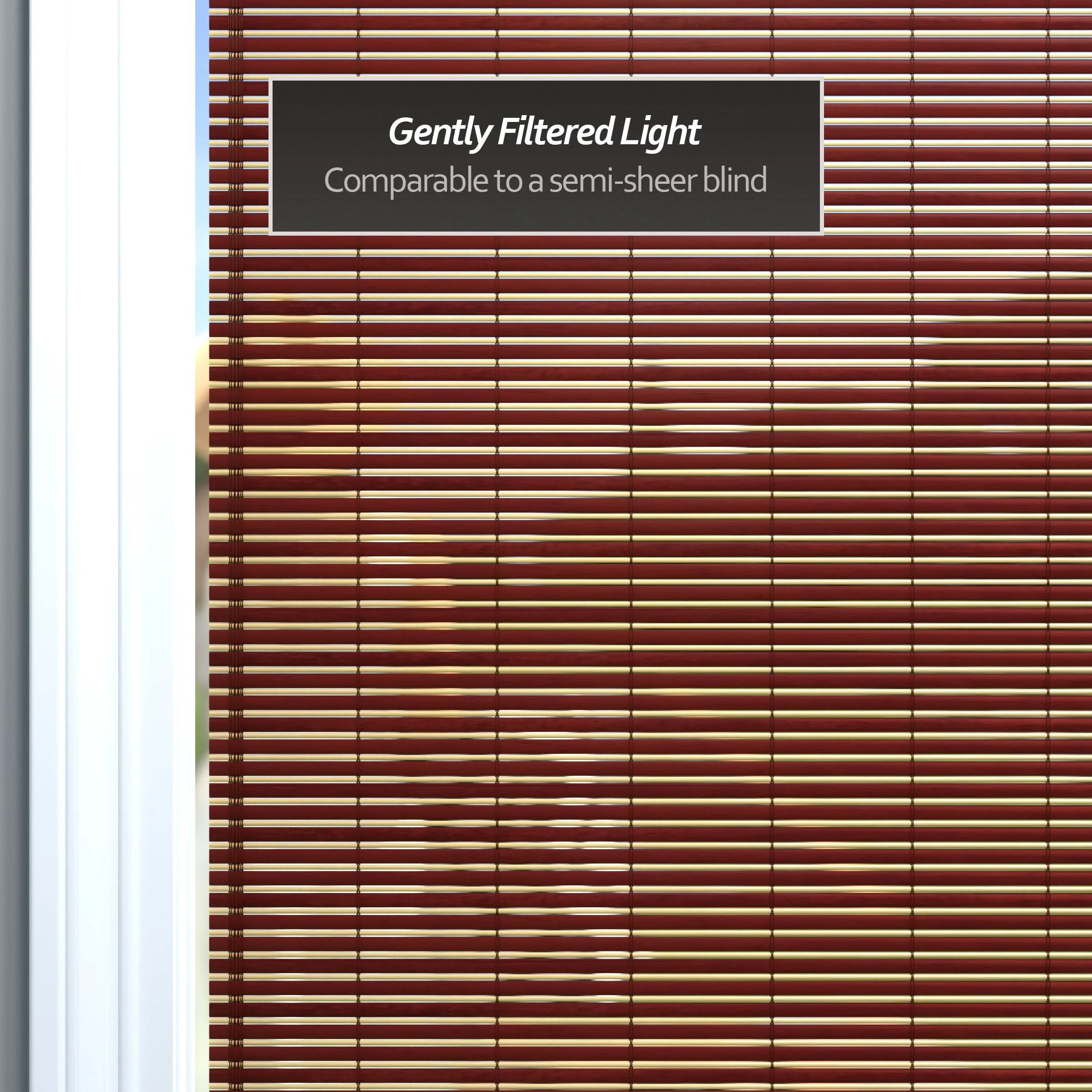 Mahogany Bamboo Cordless Window Shade - Image 24