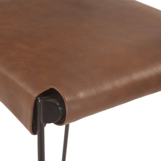 Melbourne Buffalo Leather and Iron Counter Chair - Image 10