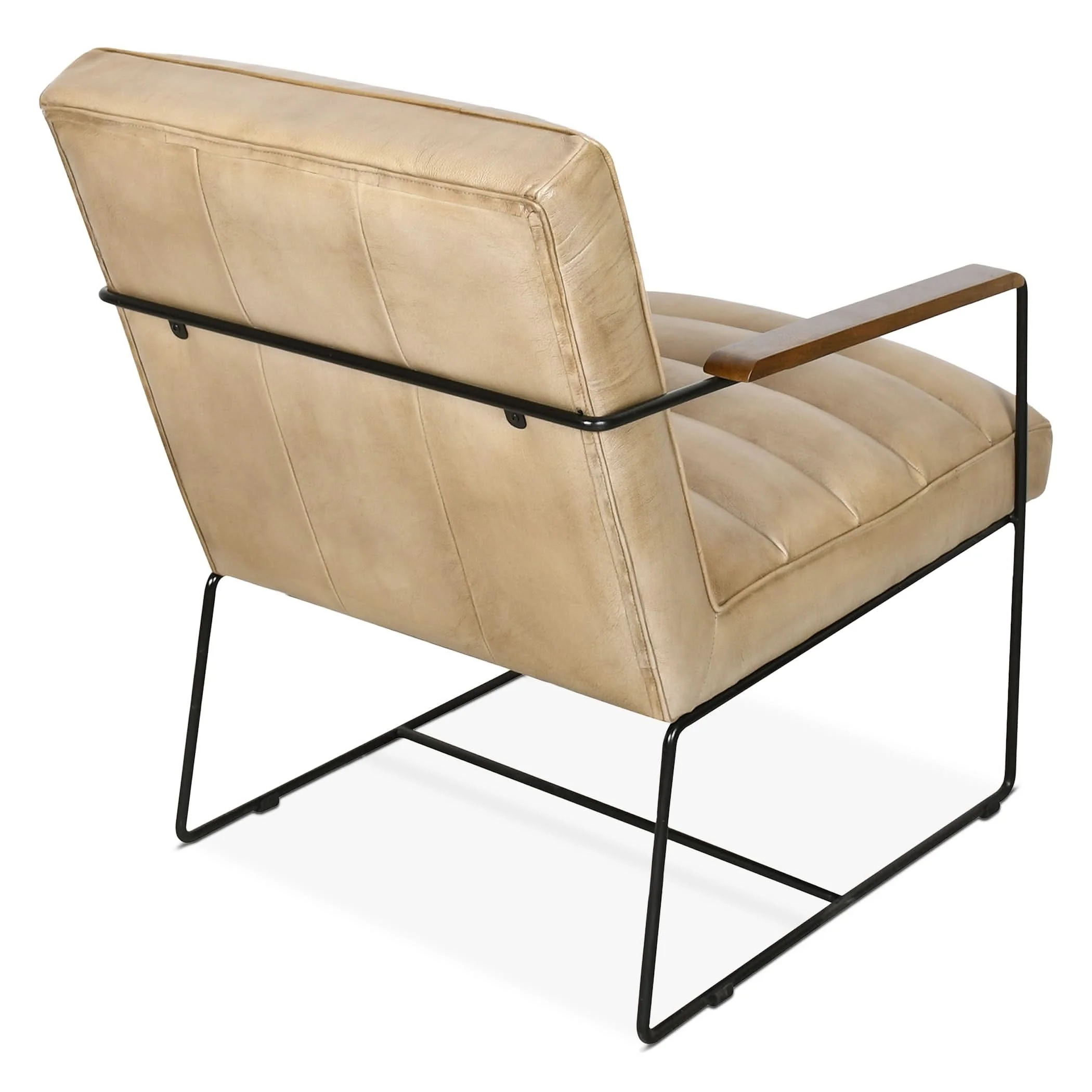 Melbourne Mid-Century Modern Accent Chair in Antique Ivory - Image 4