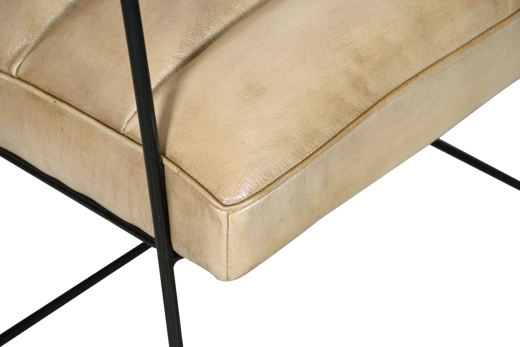 Melbourne Mid-Century Modern Accent Chair in Antique Ivory - Image 8