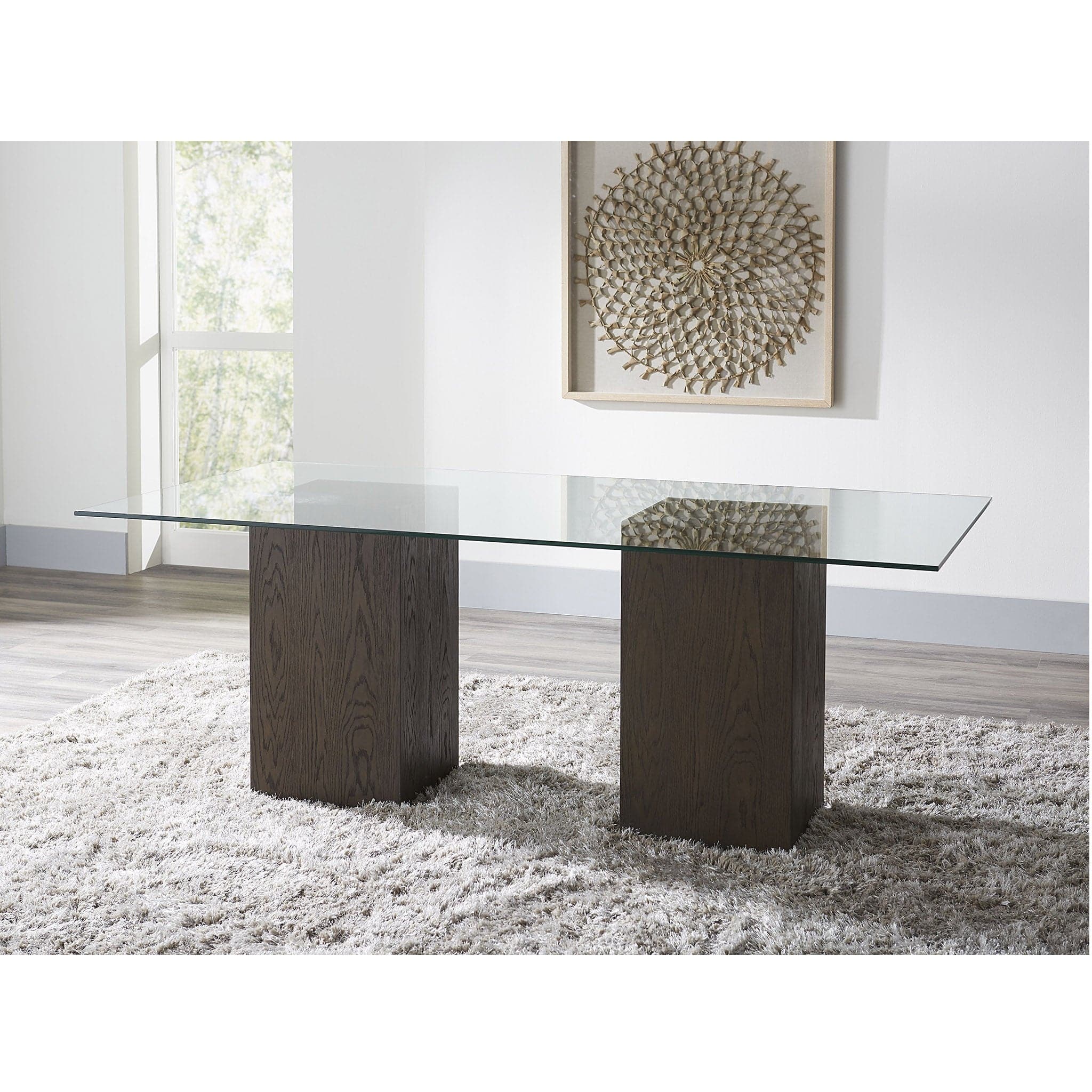 Modesto Rectangular Glass Table - Image 4