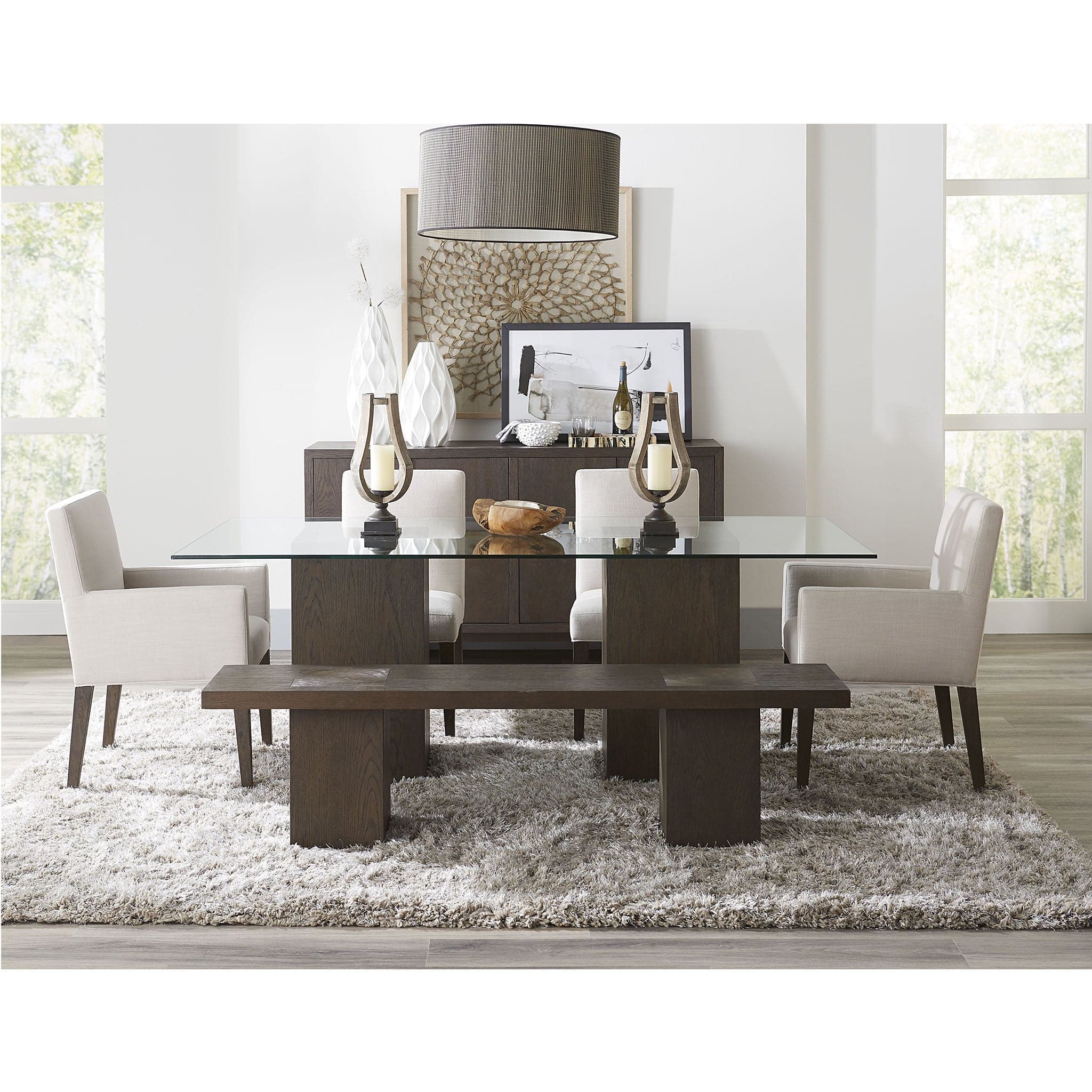 Modesto Rectangular Glass Table - Image 5