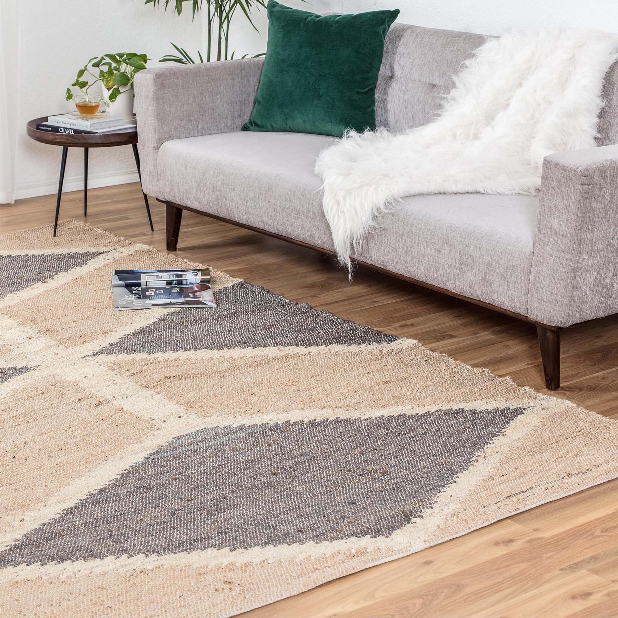 Mountains of the Moon Natural Gray & Ivory Jute Area Rug - Image 3