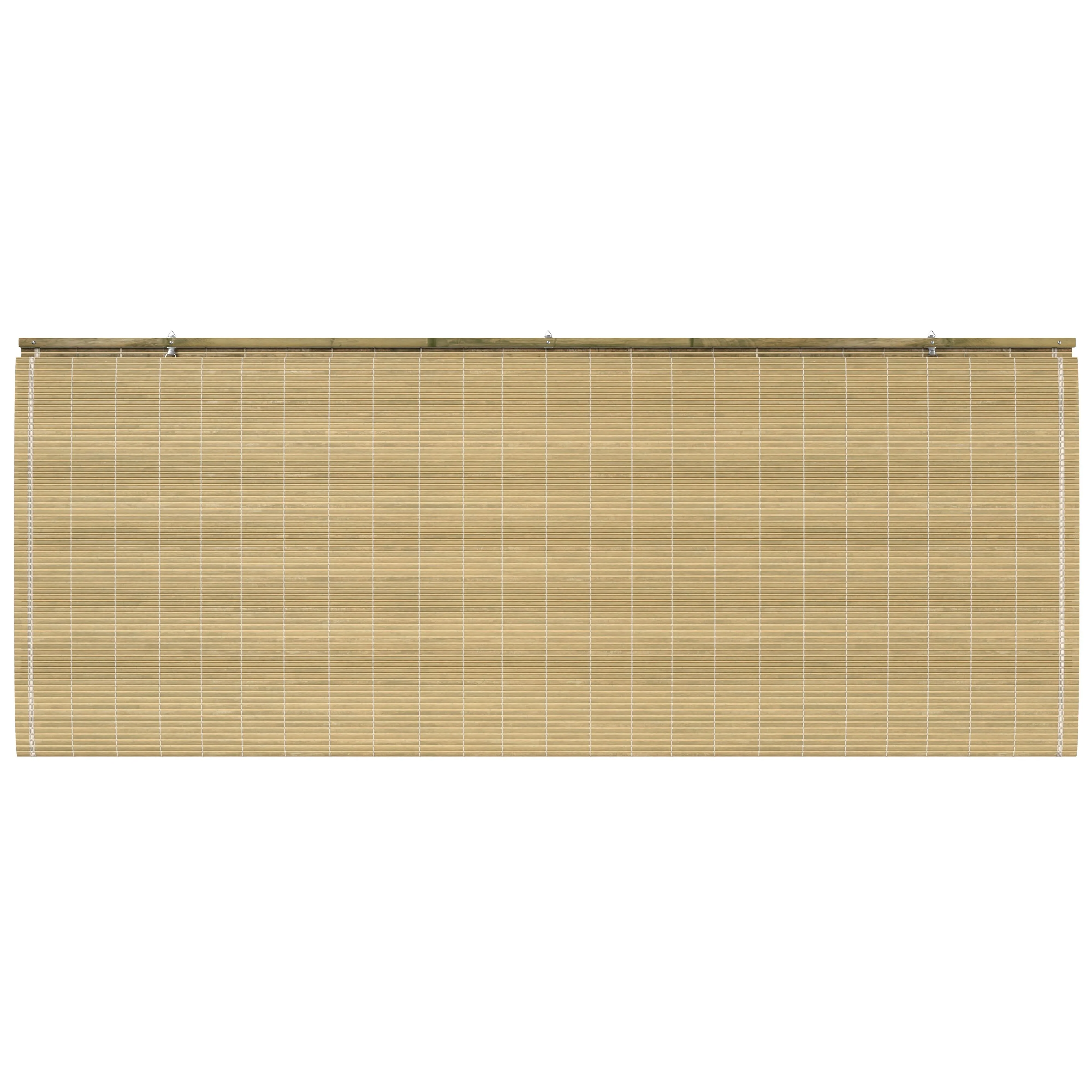 Natural Burnt Bamboo Cordless Window Shade - Image 25