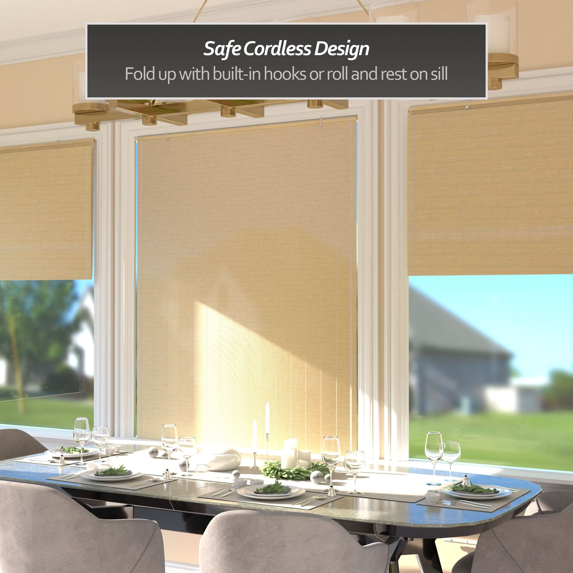 Natural Matchstick Cordless Bamboo Window Shade - Image 14