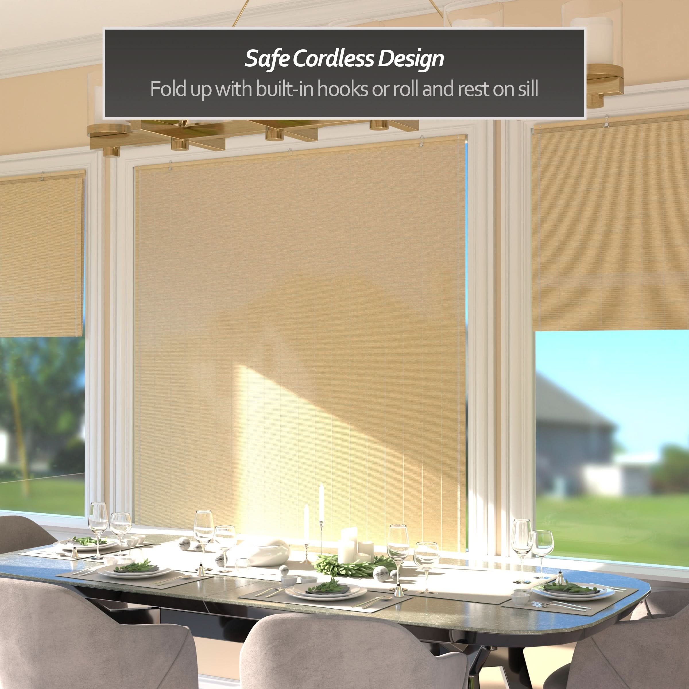Natural Matchstick Cordless Bamboo Window Shade - Image 18