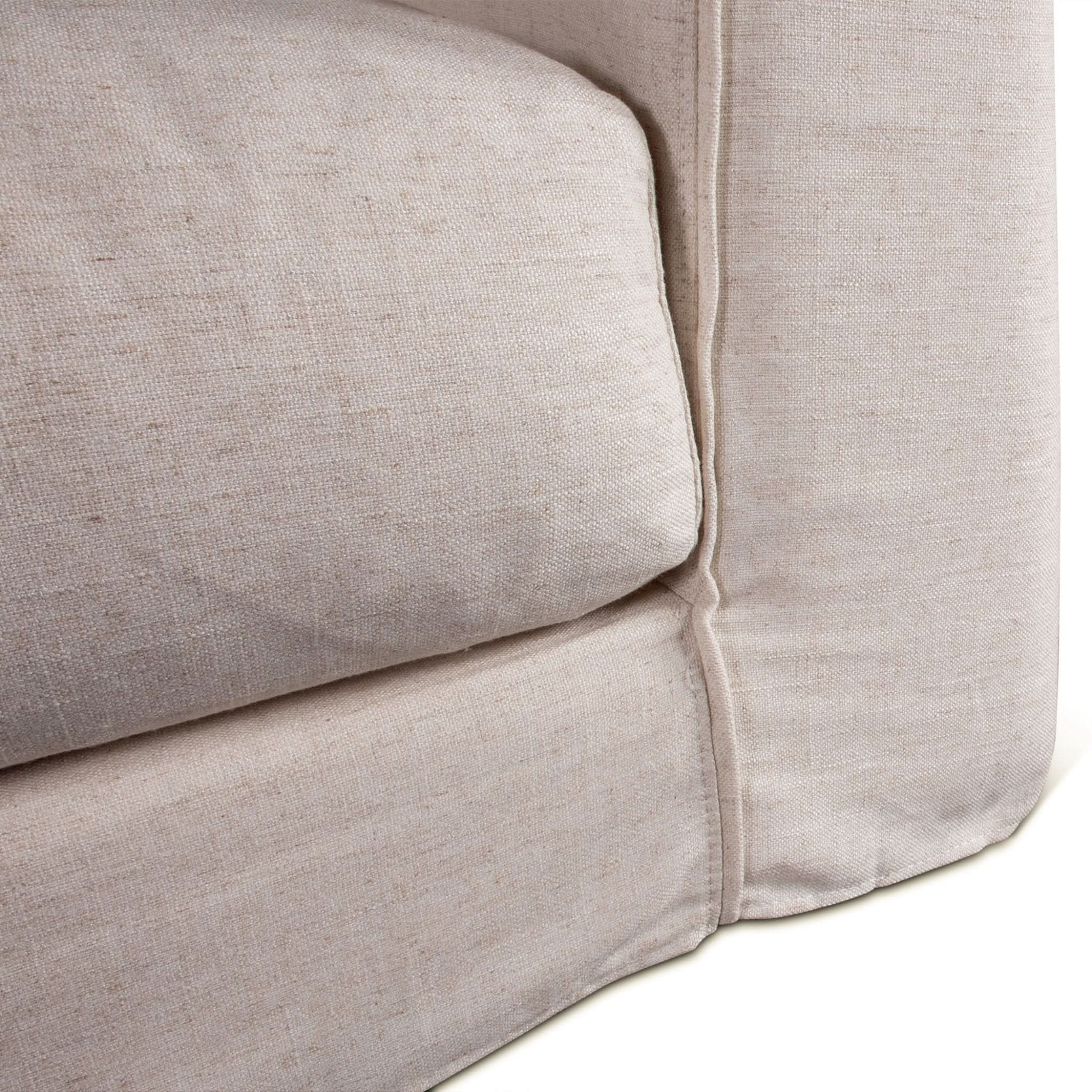 Oliver White Linen Slipcover Armchair - Image 9