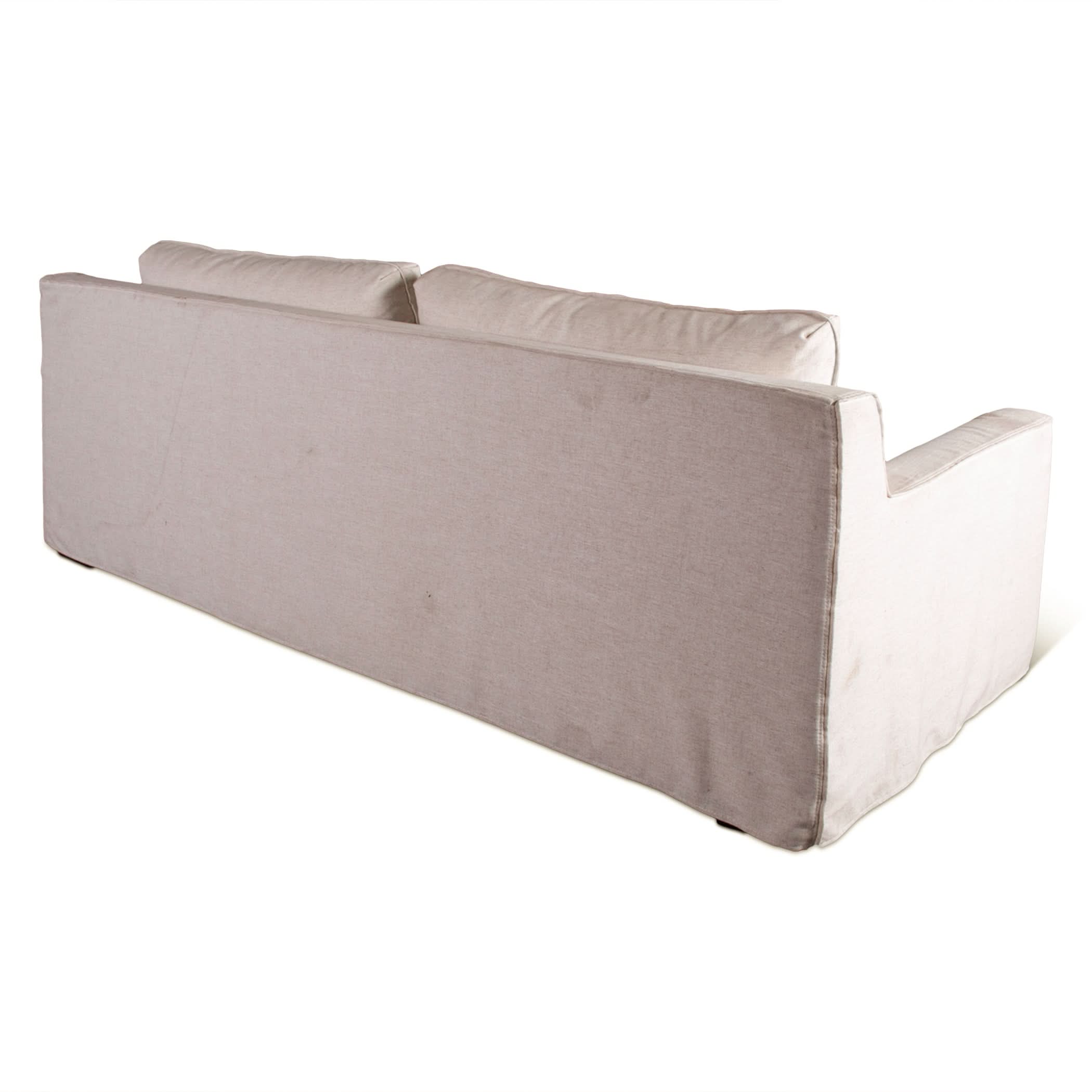 Oliver White Linen Slipcover Sofa - Image 6