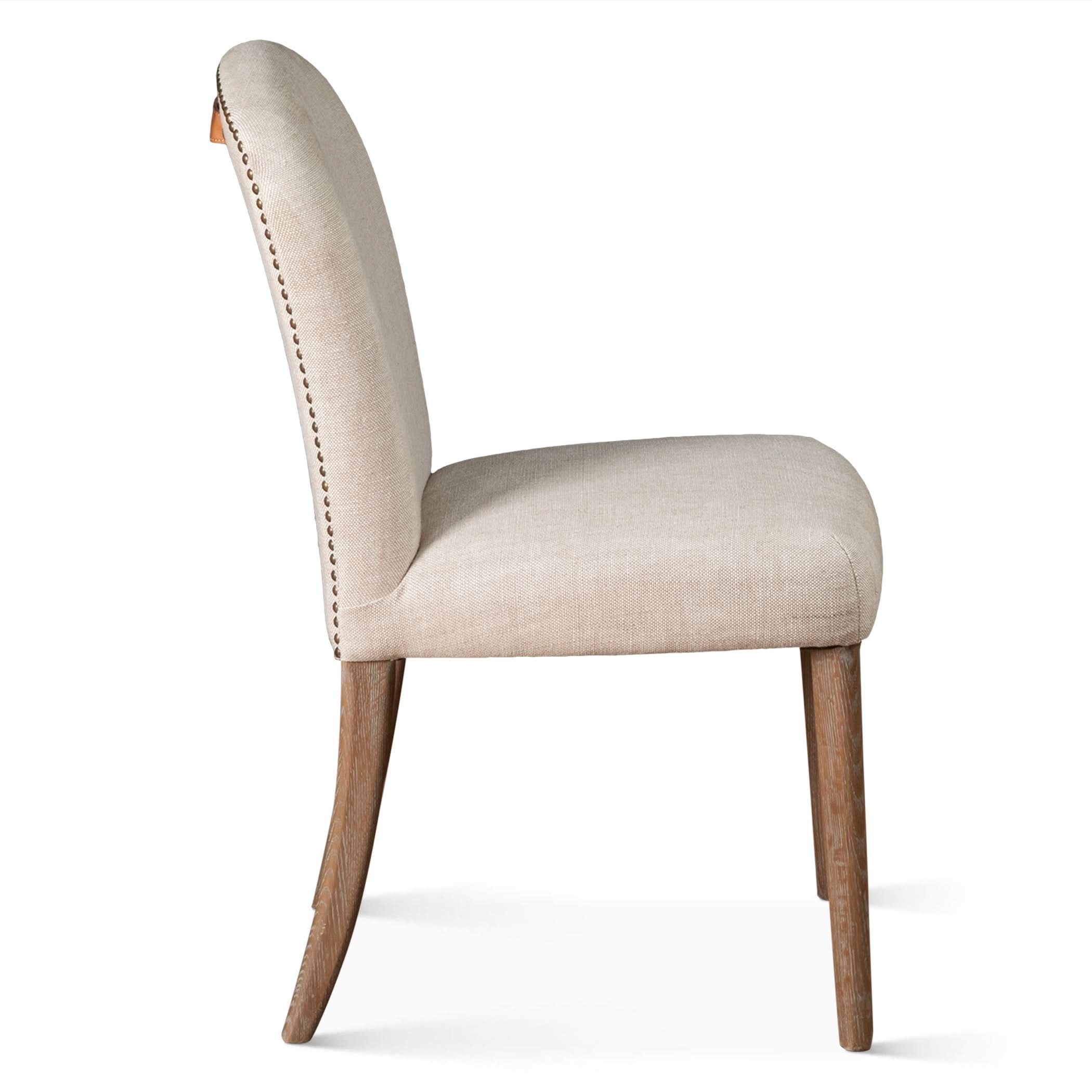 Olivia Casual Beige Linen Dining Chair - Image 10