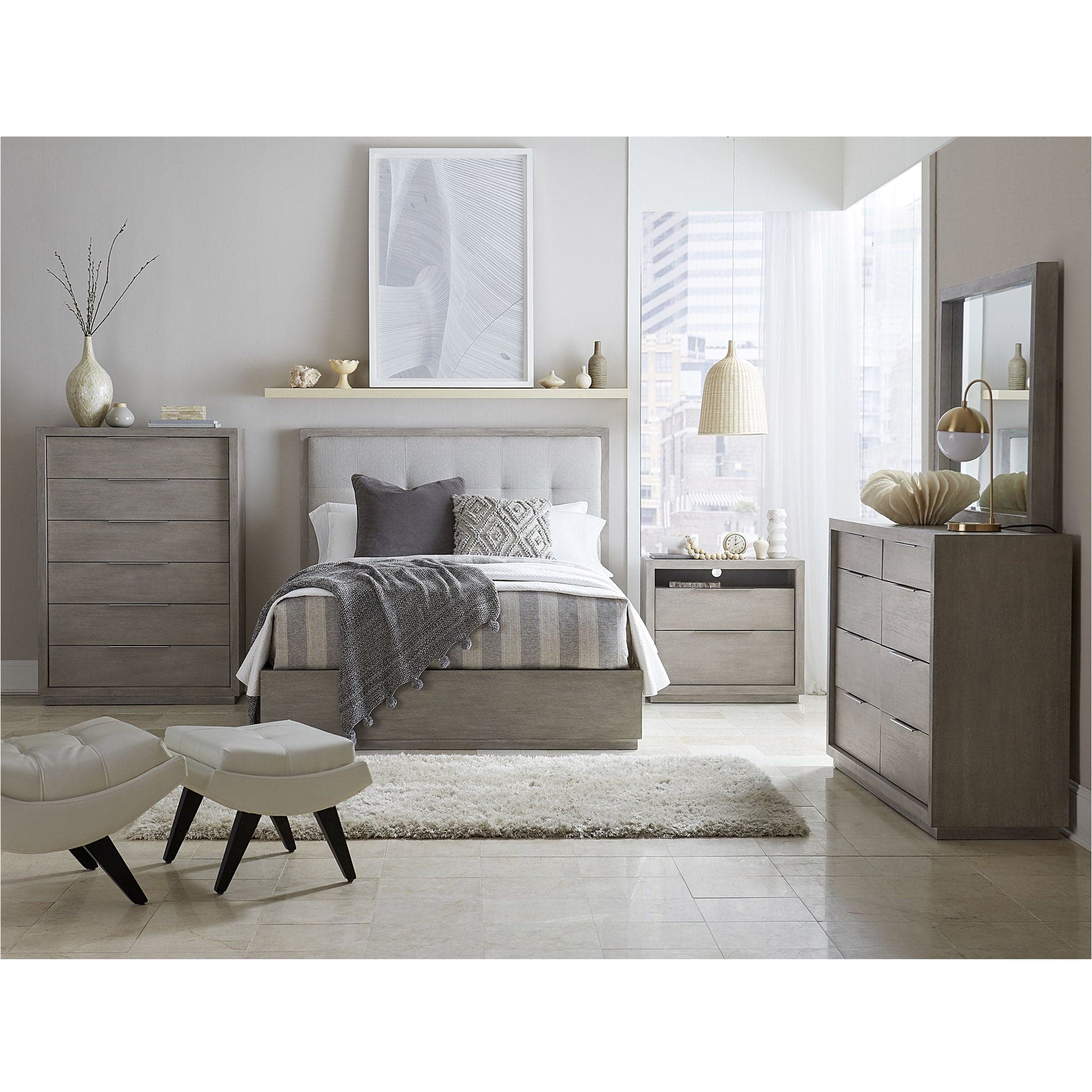 Oxford 2 Drawer Nightstand with Shelf - Image 5