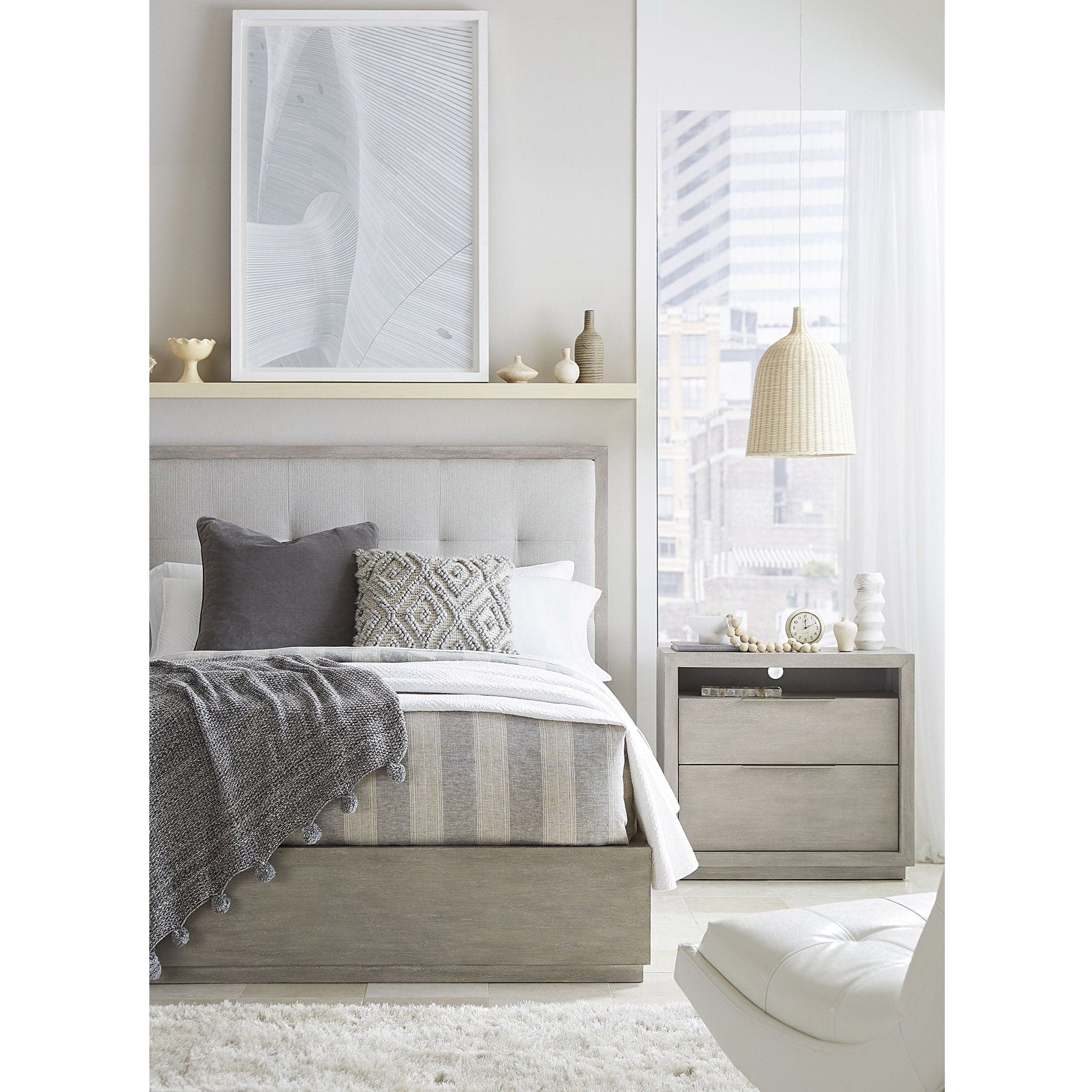 Oxford 2 Drawer Nightstand with Shelf - Image 6