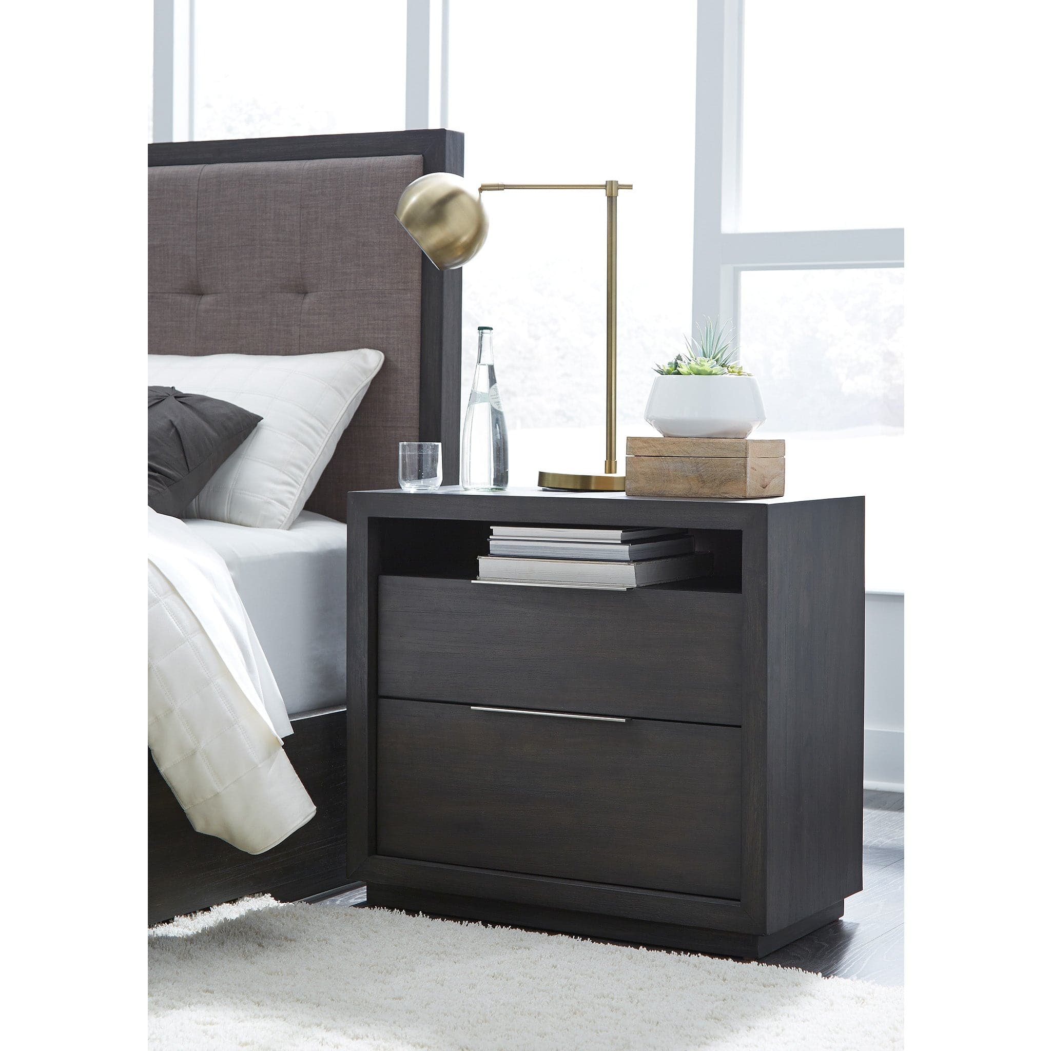 Oxford 2 Drawer Nightstand with Shelf - Image 7