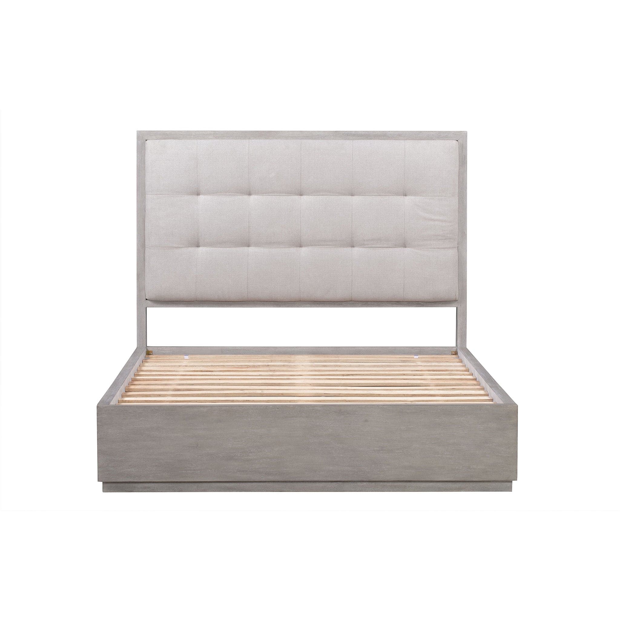Oxford Upholstered Platform Storage Bed with Footboard Storage - Image 15