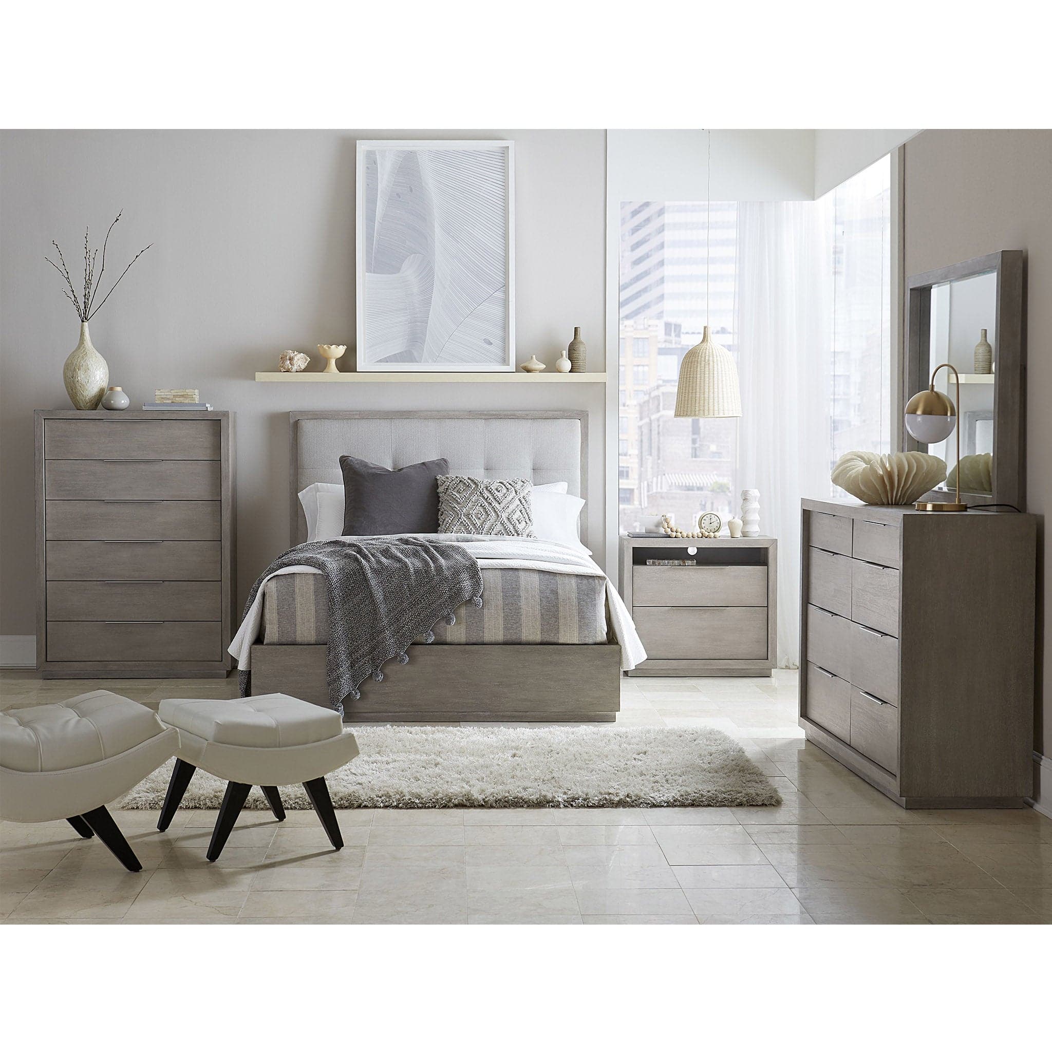 Oxford Upholstered Platform Storage Bed with Footboard Storage - Image 8