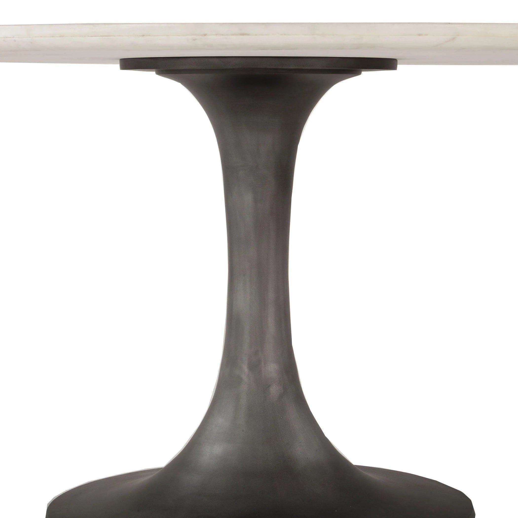 Palm Desert Dining Table with Brushed Steel Tulip Base - Image 6