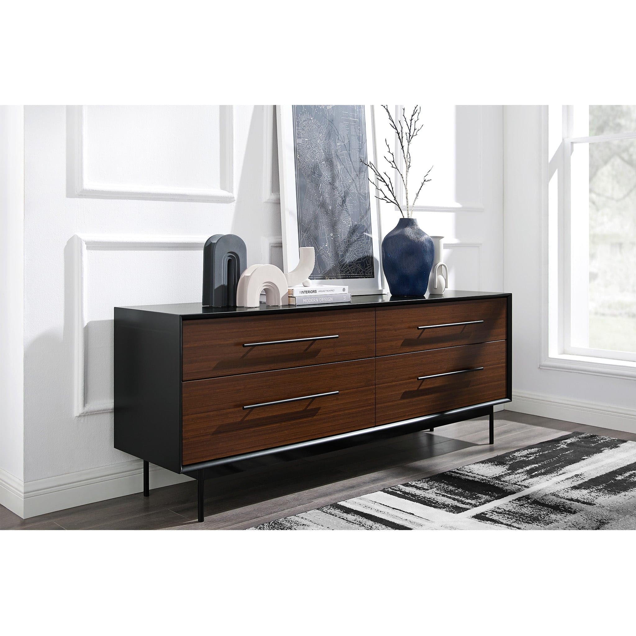 Park Avenue 4 Drawer Double Dresser - Image 4