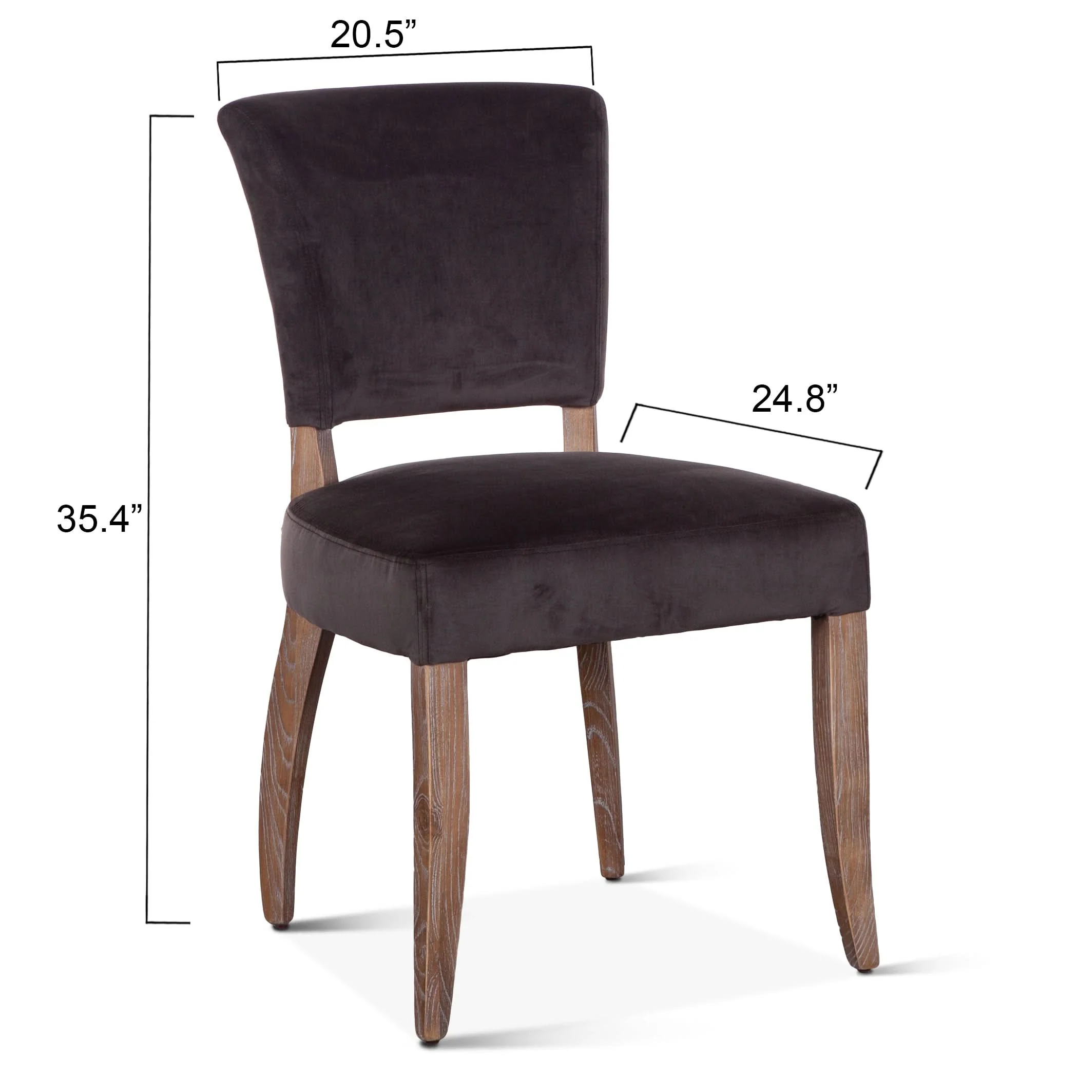 Portia Upholstered Oak Frame Dining Chair - Image 3