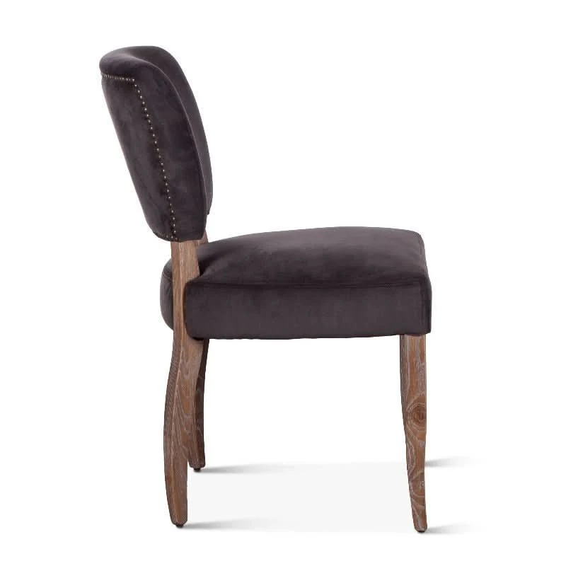 Portia Upholstered Oak Frame Dining Chair - Image 4