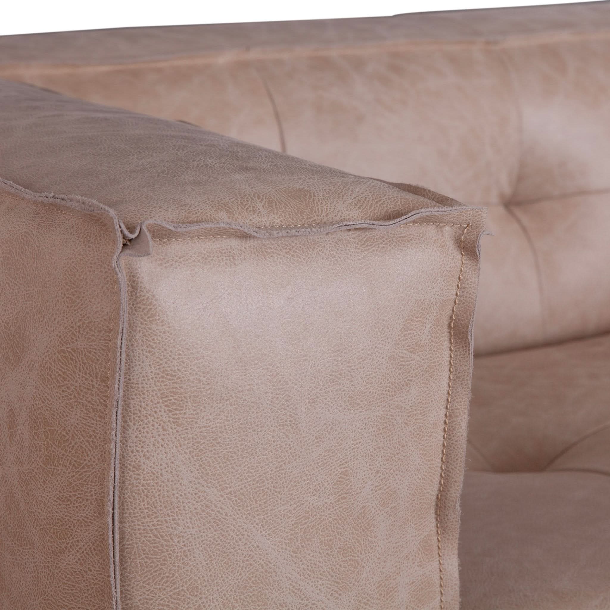 Portia Vintage Cream Top-Grain Leather Sofa - Image 10