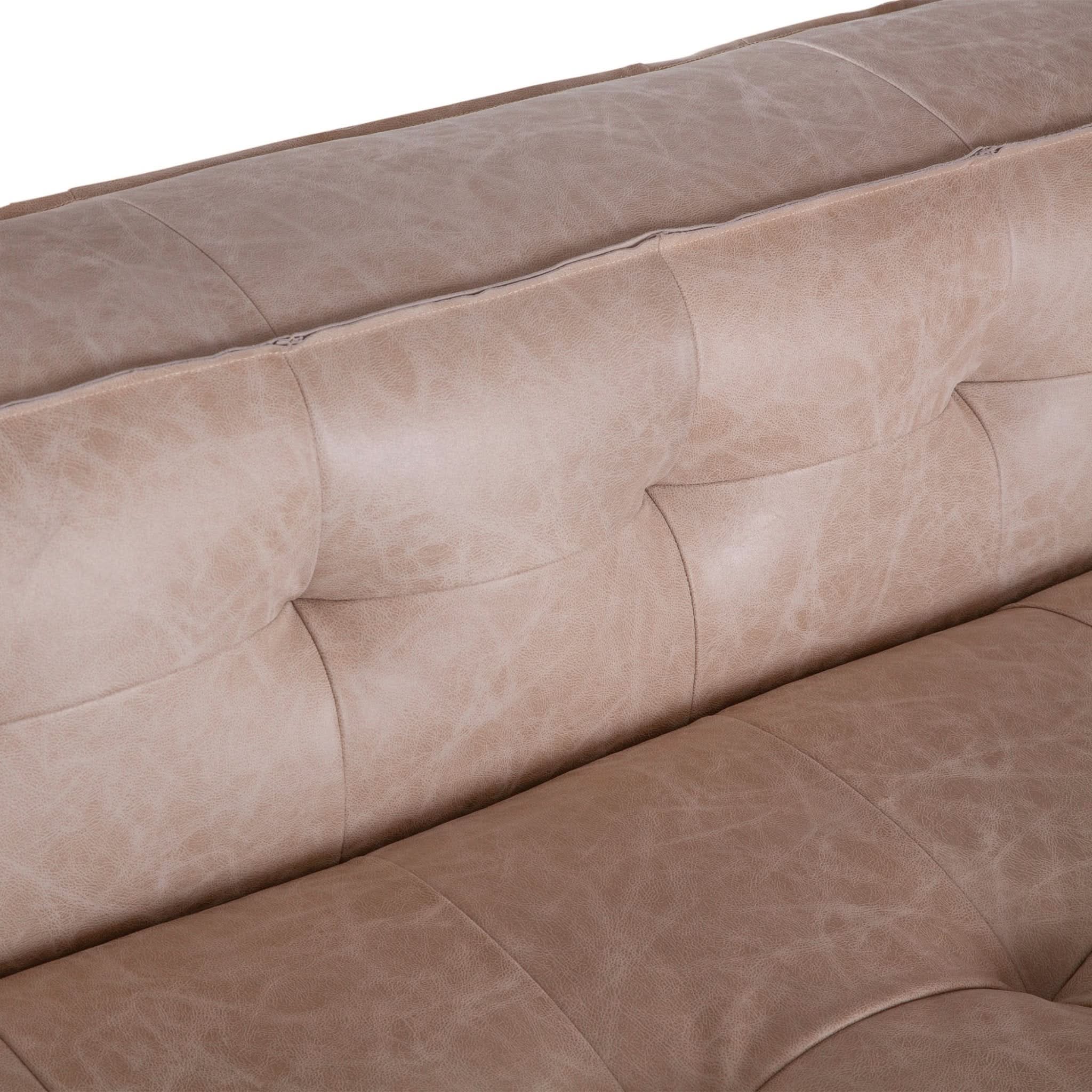 Portia Vintage Cream Top-Grain Leather Sofa - Image 12