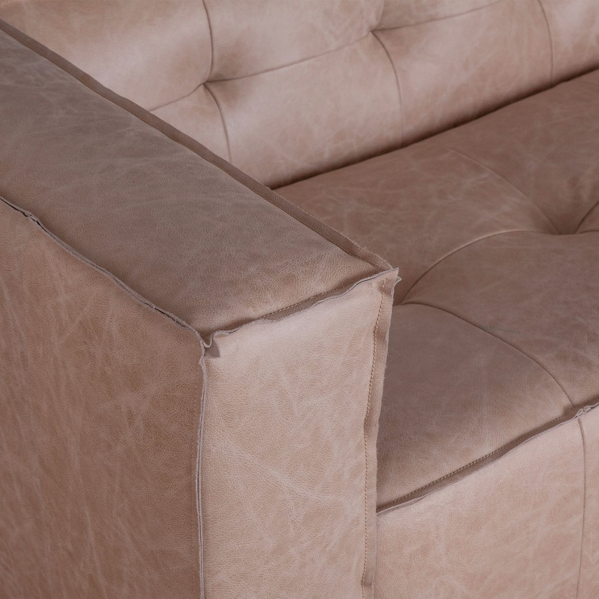 Portia Vintage Cream Top-Grain Leather Sofa - Image 13