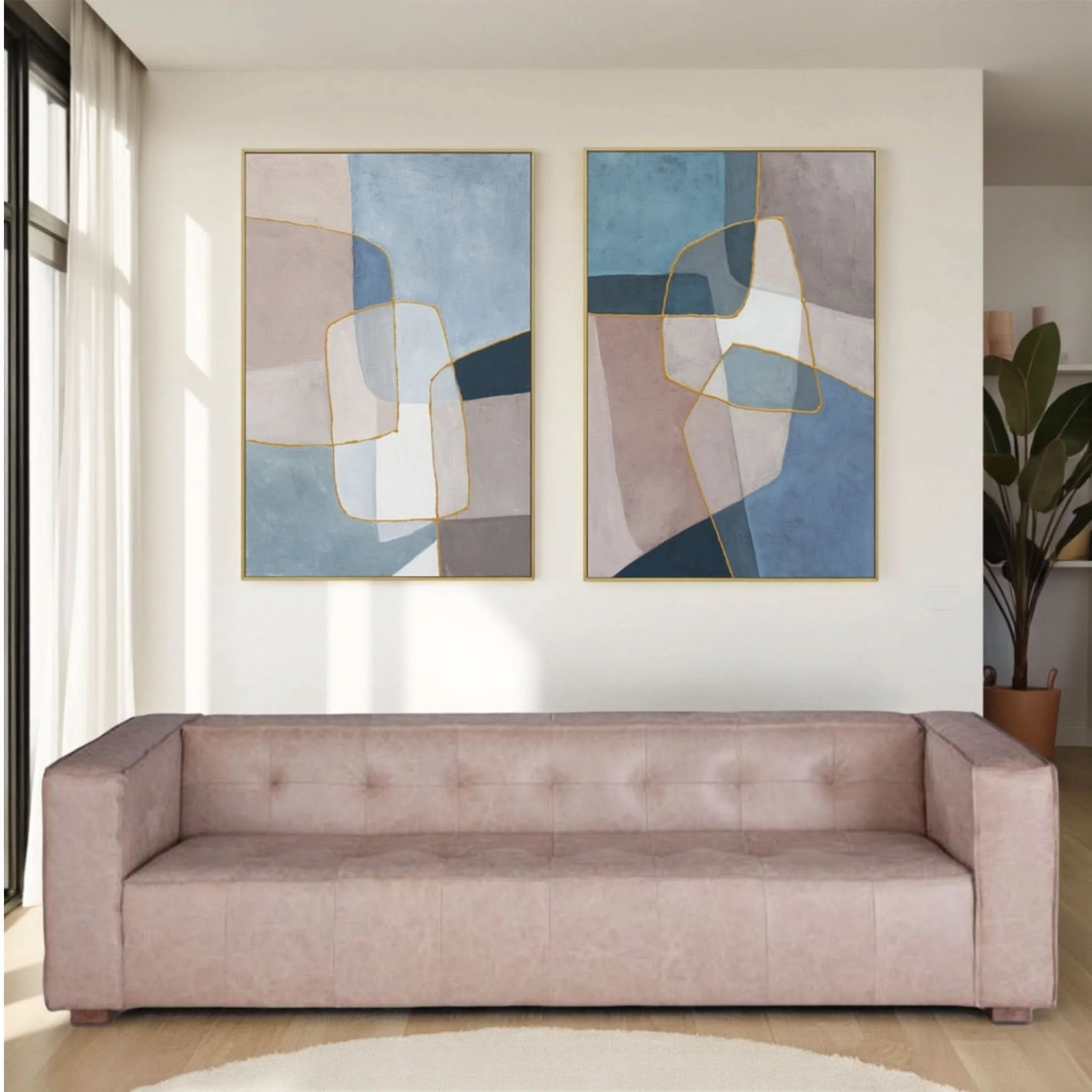 Portia Vintage Cream Top-Grain Leather Sofa - Image 3