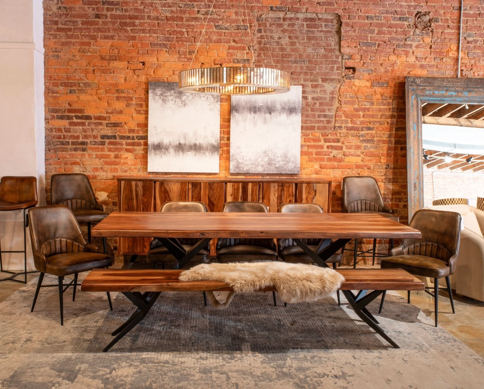 Rosewood Live Edge Long Dining Table - Image 3
