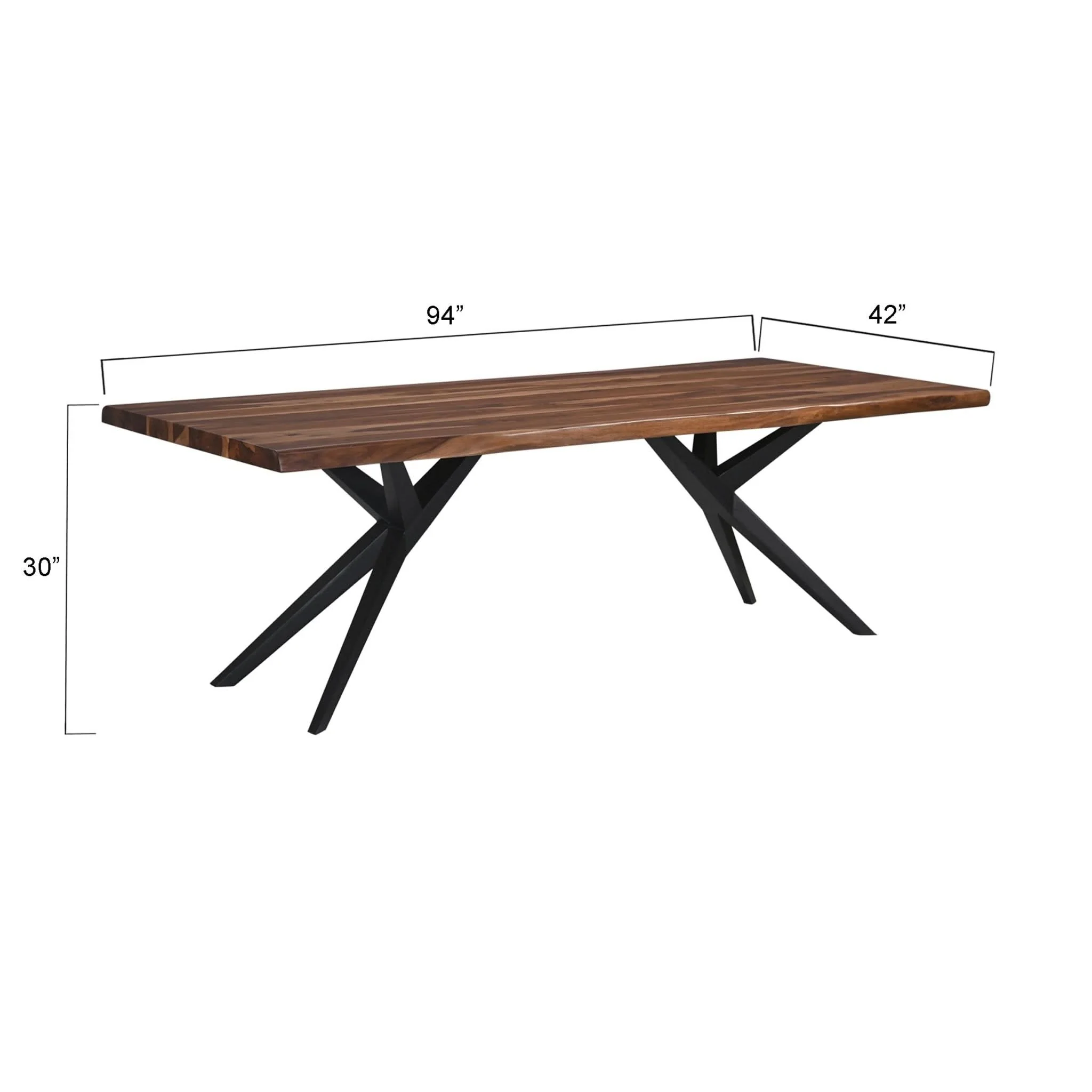 Rosewood Live Edge Long Dining Table - Image 7