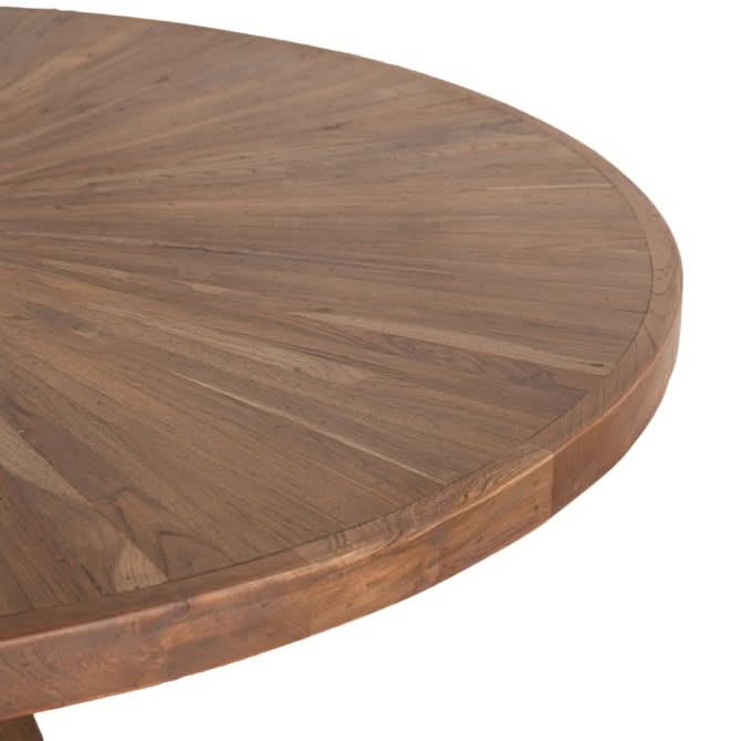 Rustic Revival Natural Teak Wood Gathering Table - Image 6