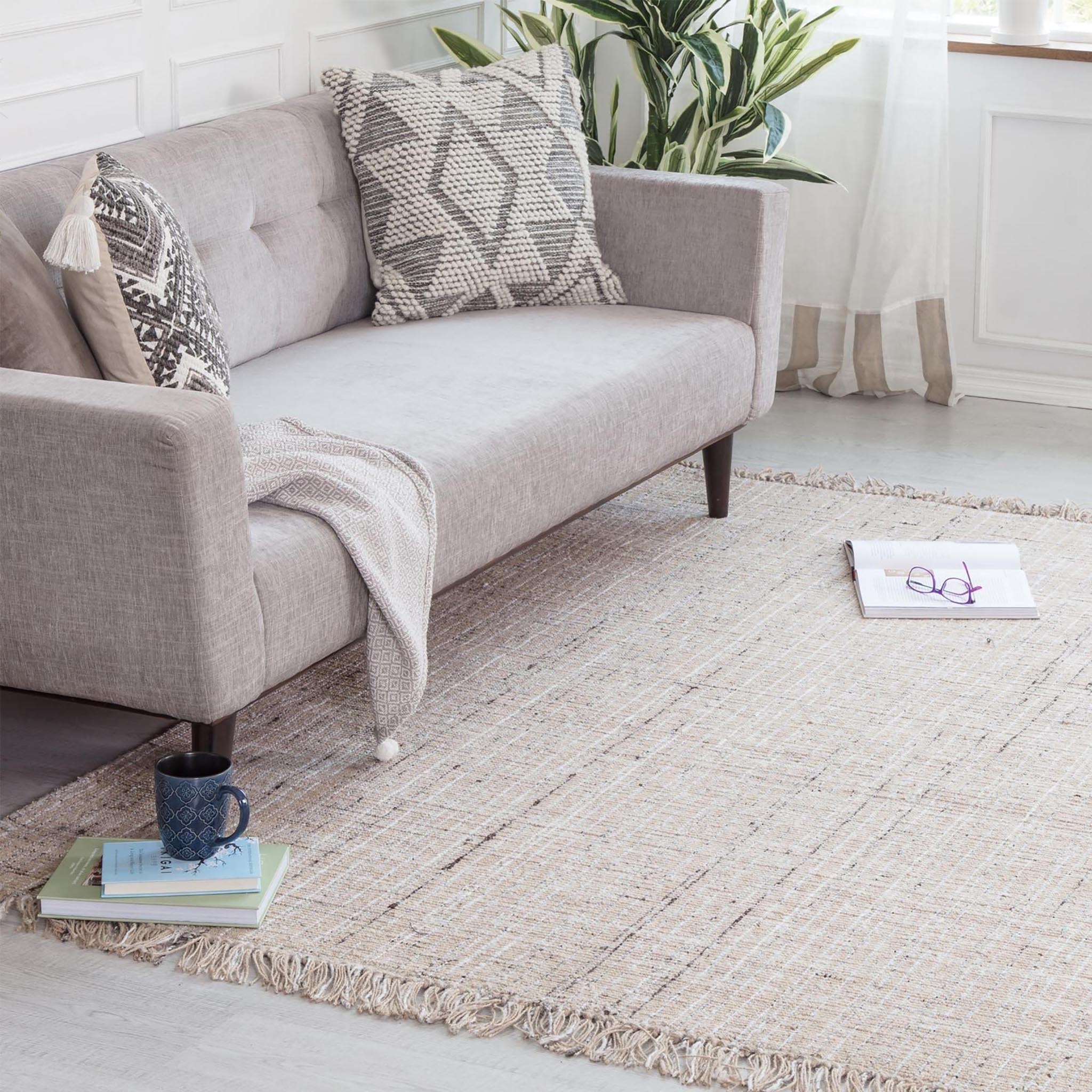 Sallisaw Tan Jute and Wool Rug - Image 4