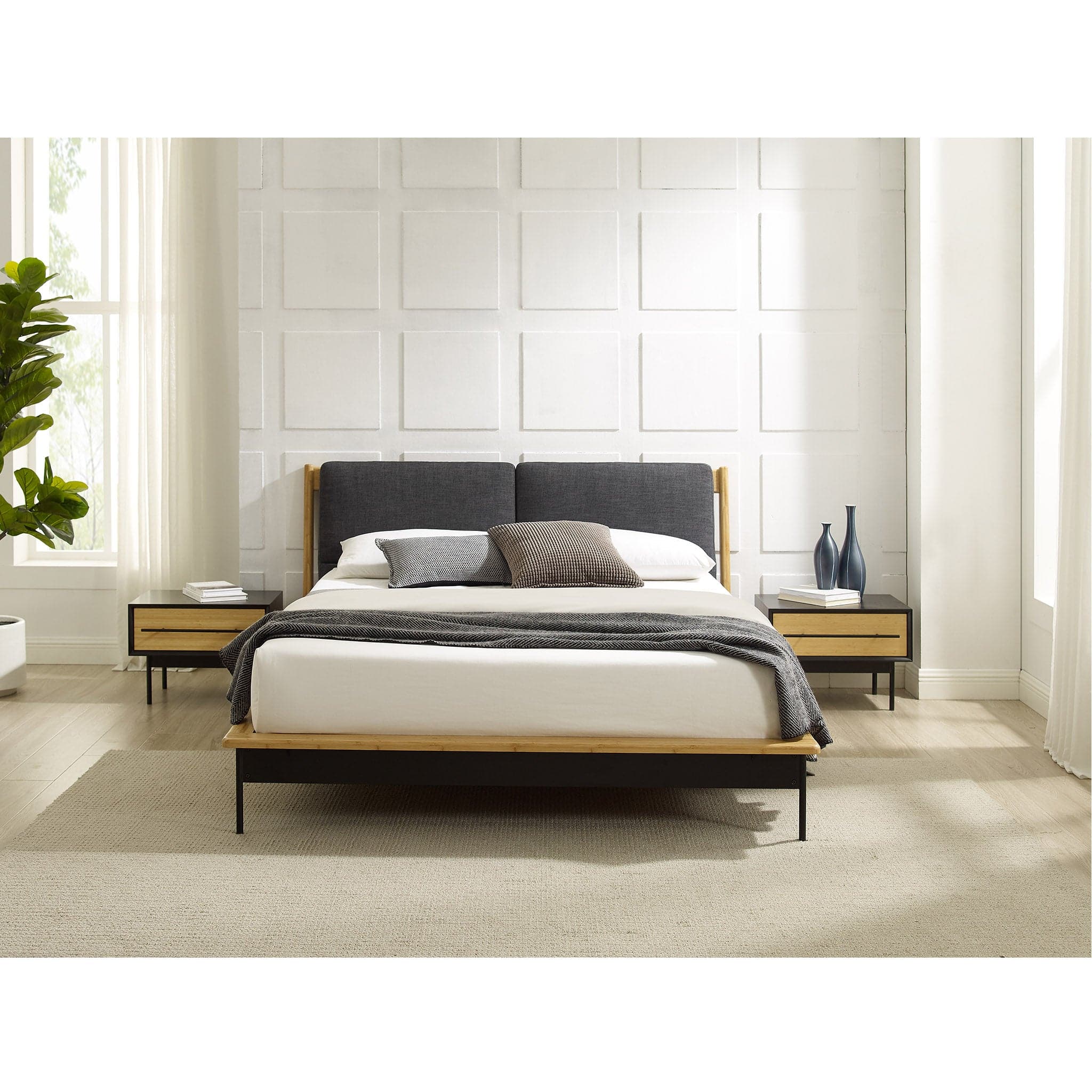 Santa Cruz Platform Bed with Fabric - Image 3